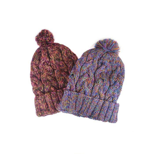 Confetti Cable Beanie: Knit Baby Alpaca Hat