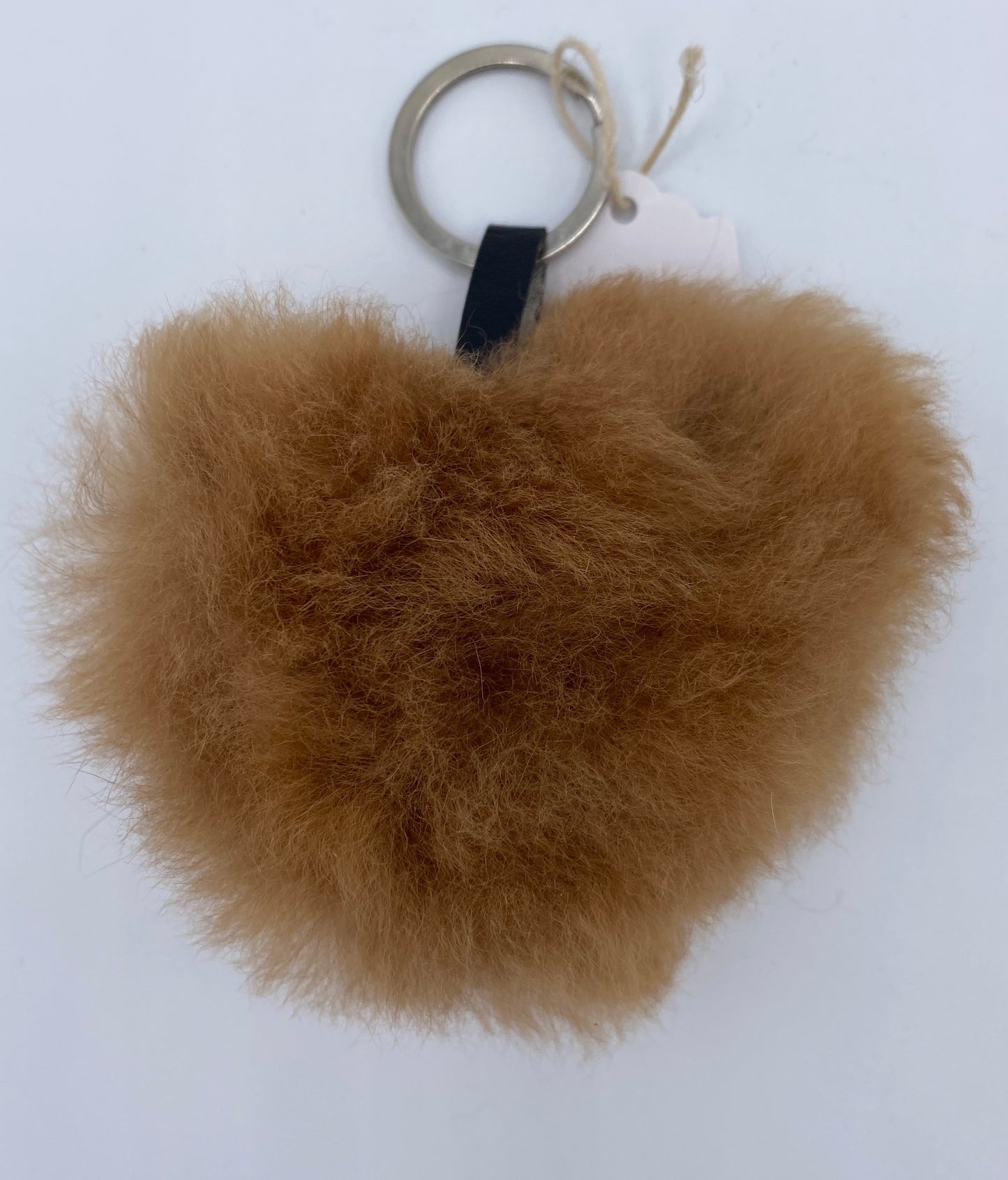 Heart Shaped 100% Baby Alpaca Keychain Mixed Colors 4"