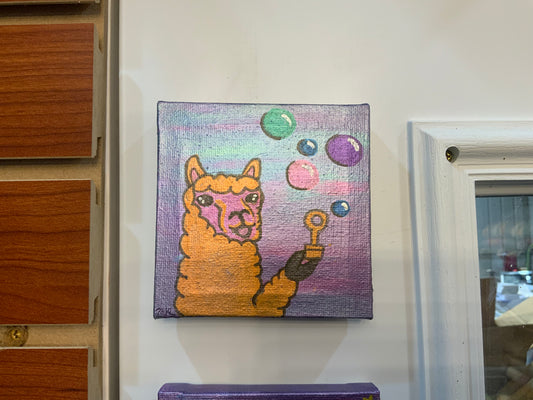 “Blowing Bubbles” Magnetic Canvas Painting