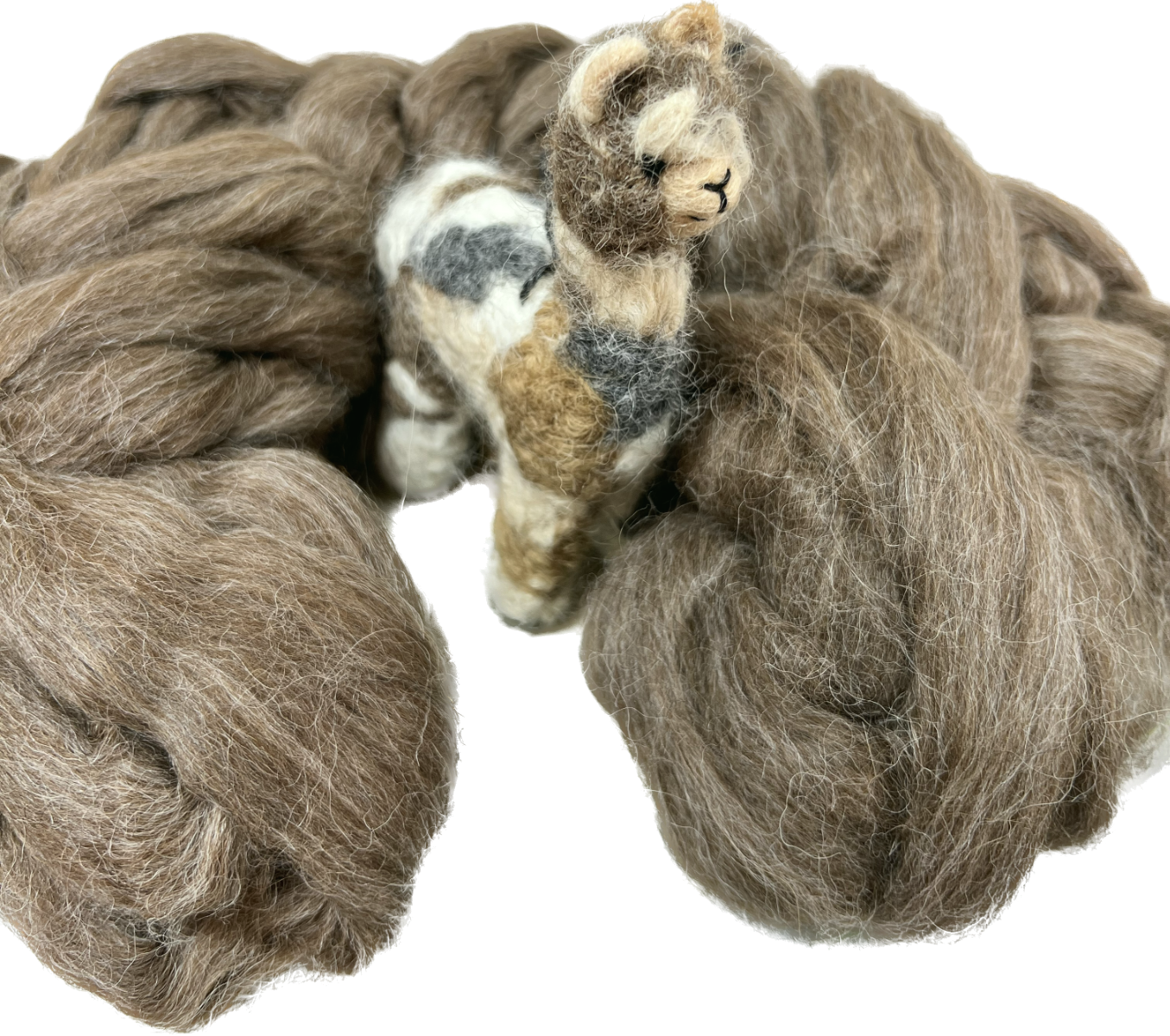 Felt Cria Alpaca: Sculpture Ornament Holiday Decor