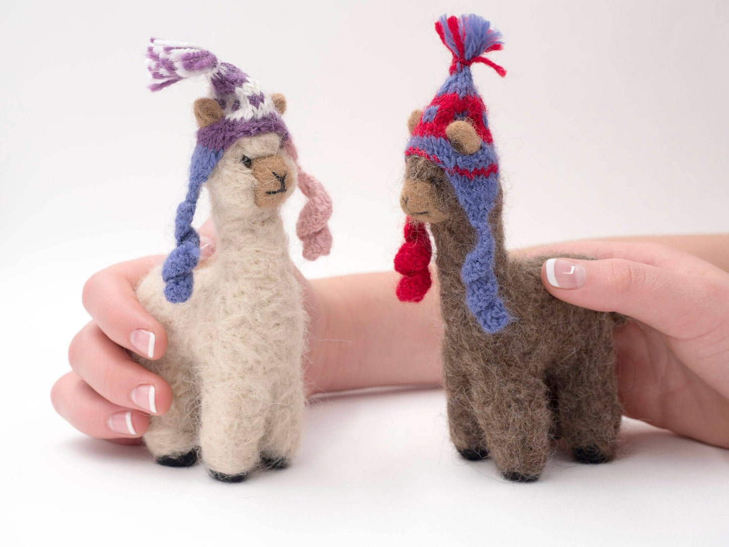 Felted Papa 8” Huacaya Alpaca Decor: Handmade  Sculptures
