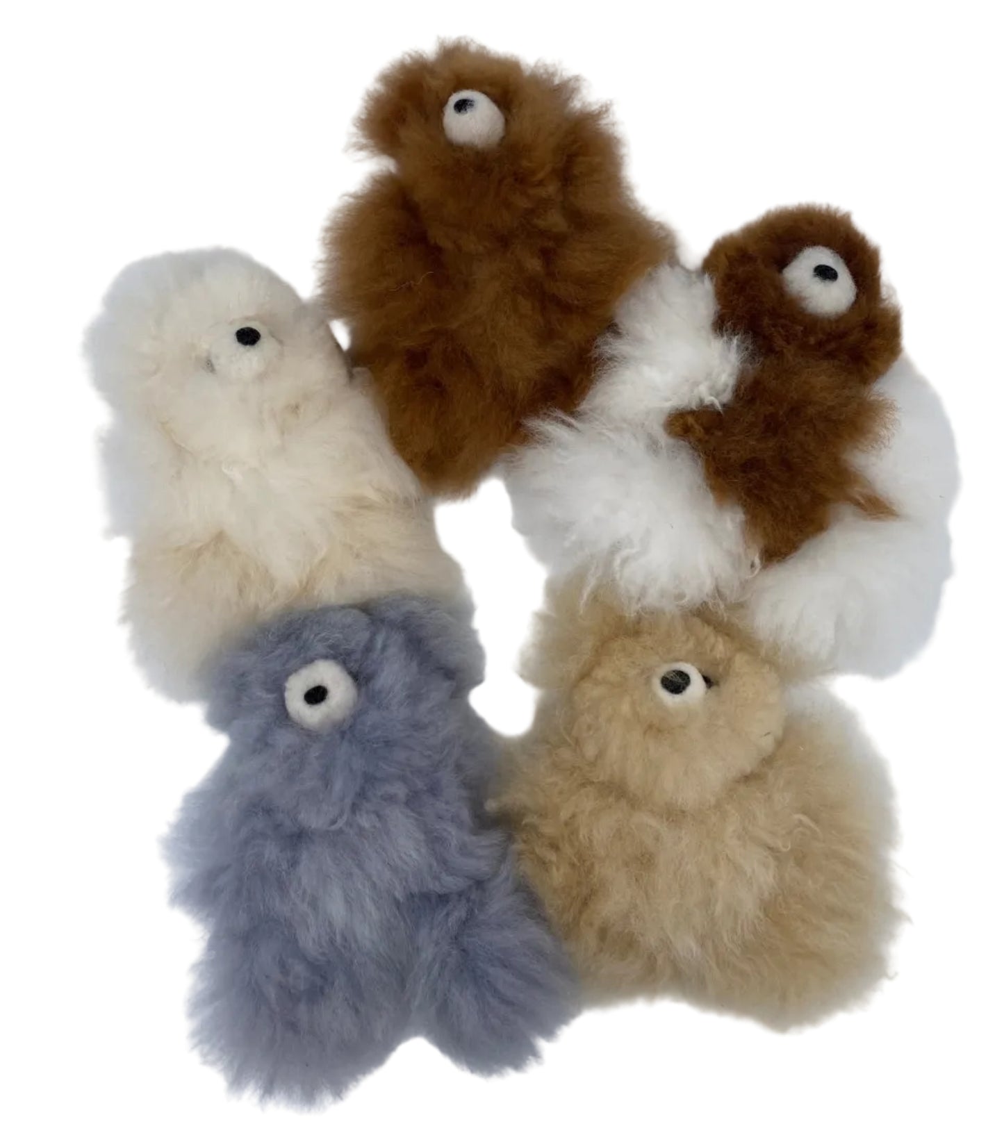 6" Alpaca Fur Teddy Bear Toy