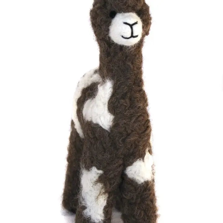 Felted Papa 8” Huacaya Alpaca Figurine