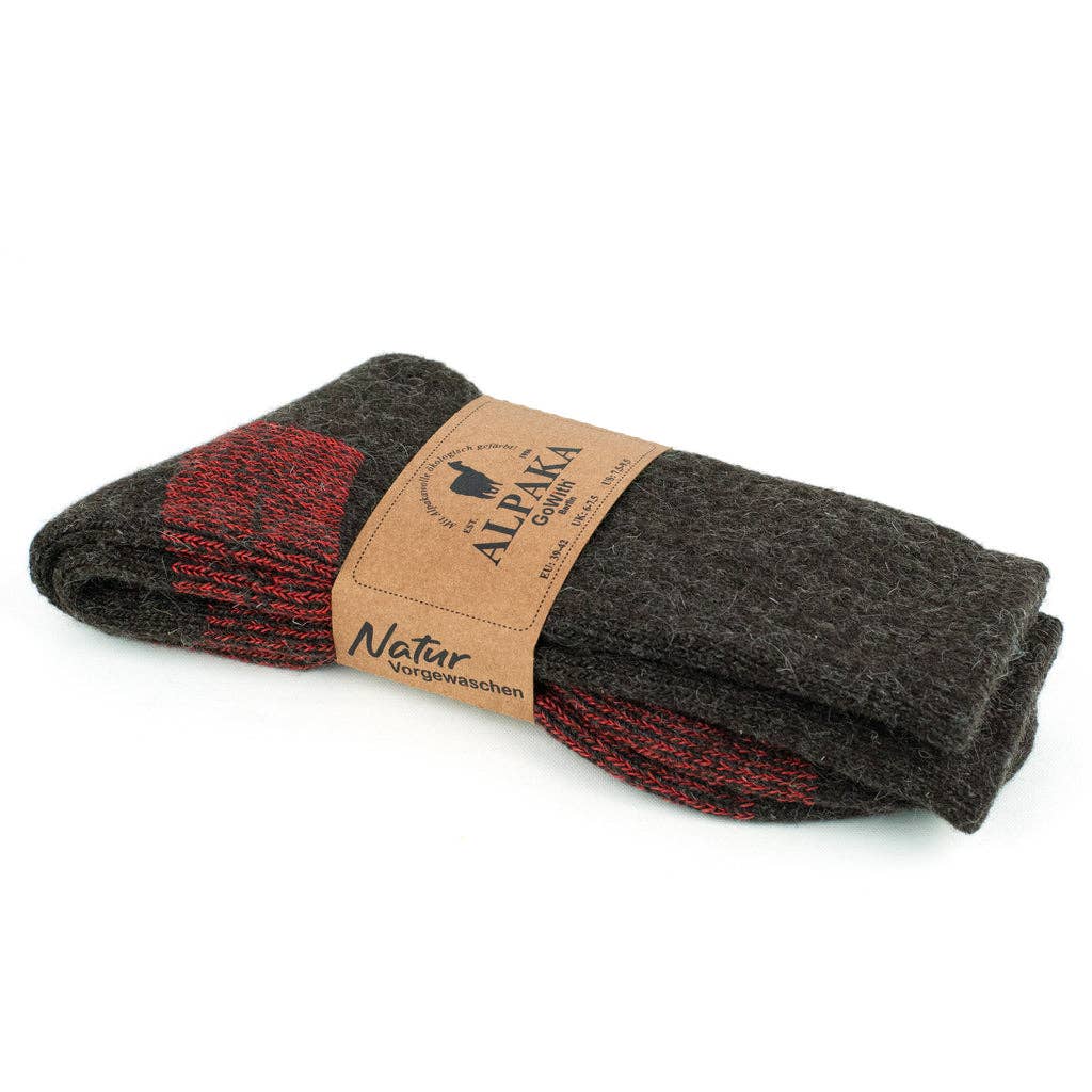 Double Layer Unisex Alpaca Wool Thermal Hiking Boot Socks BR