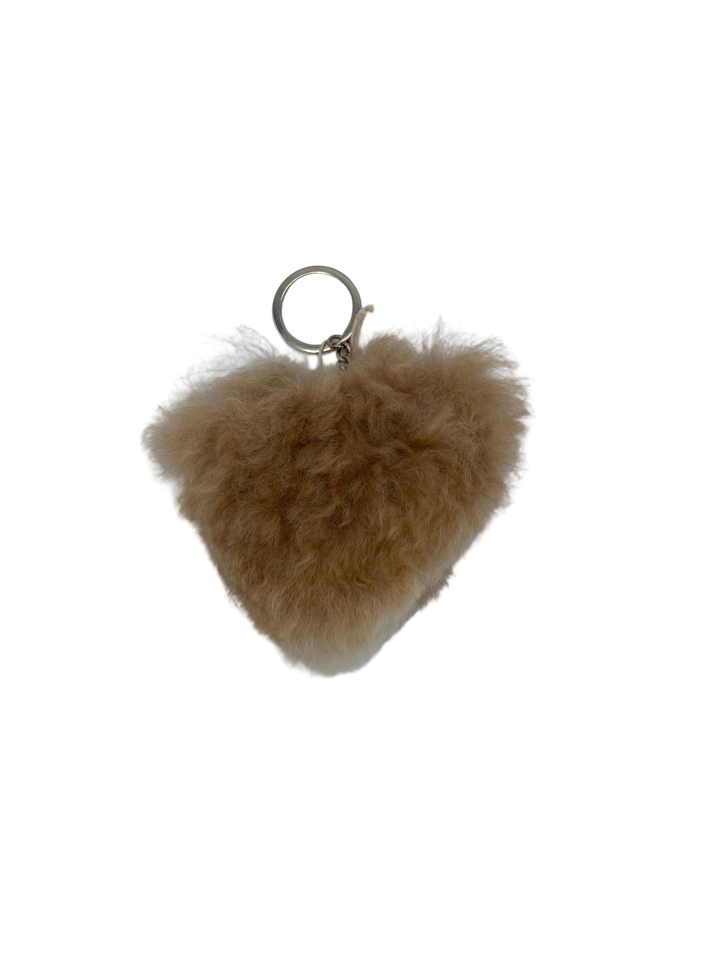 Heart Shaped Alpaca Fur Keychain