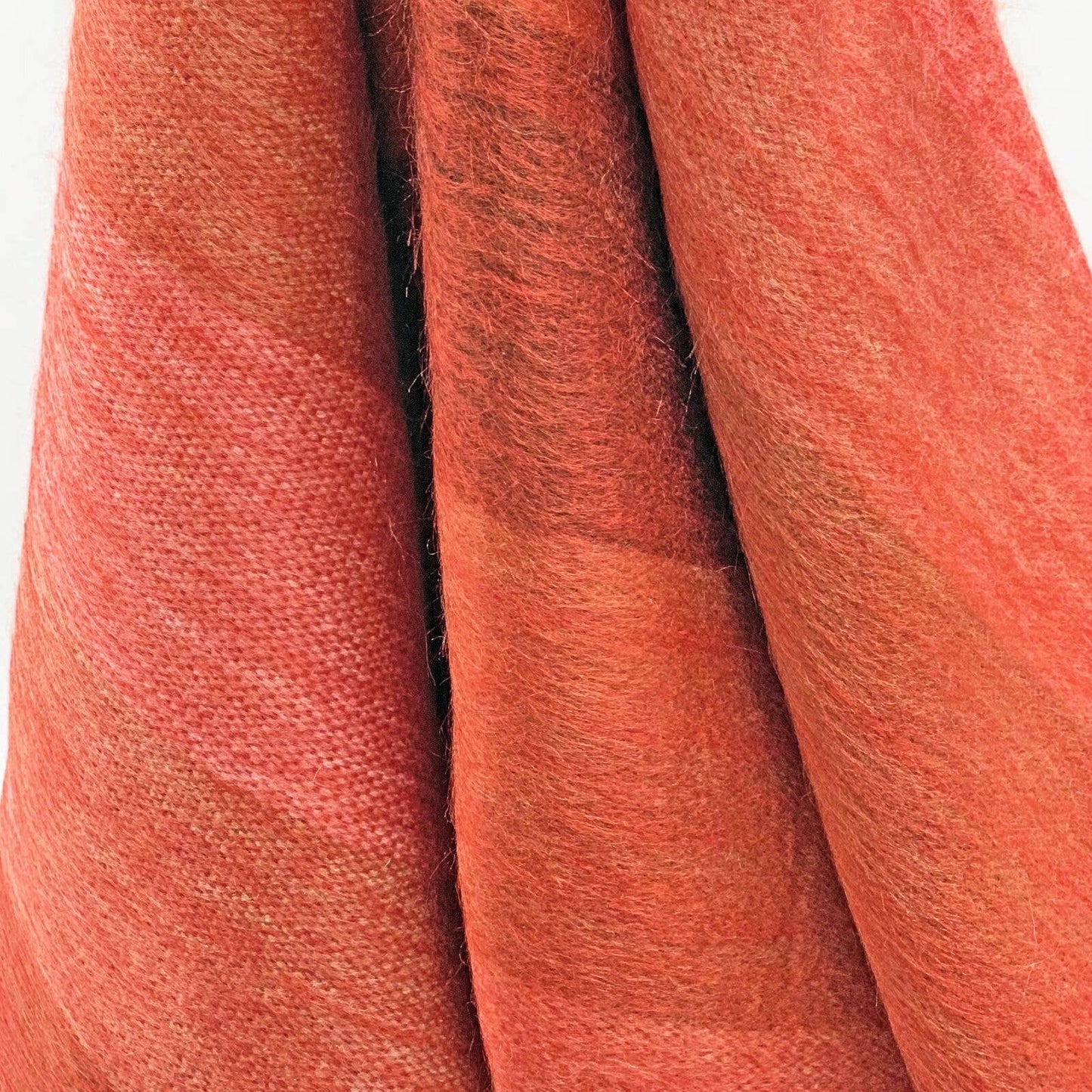 Soft & Warm Baby Alpaca Wool Blanket - Queen 90" x 65" - thick stripes pattern red
