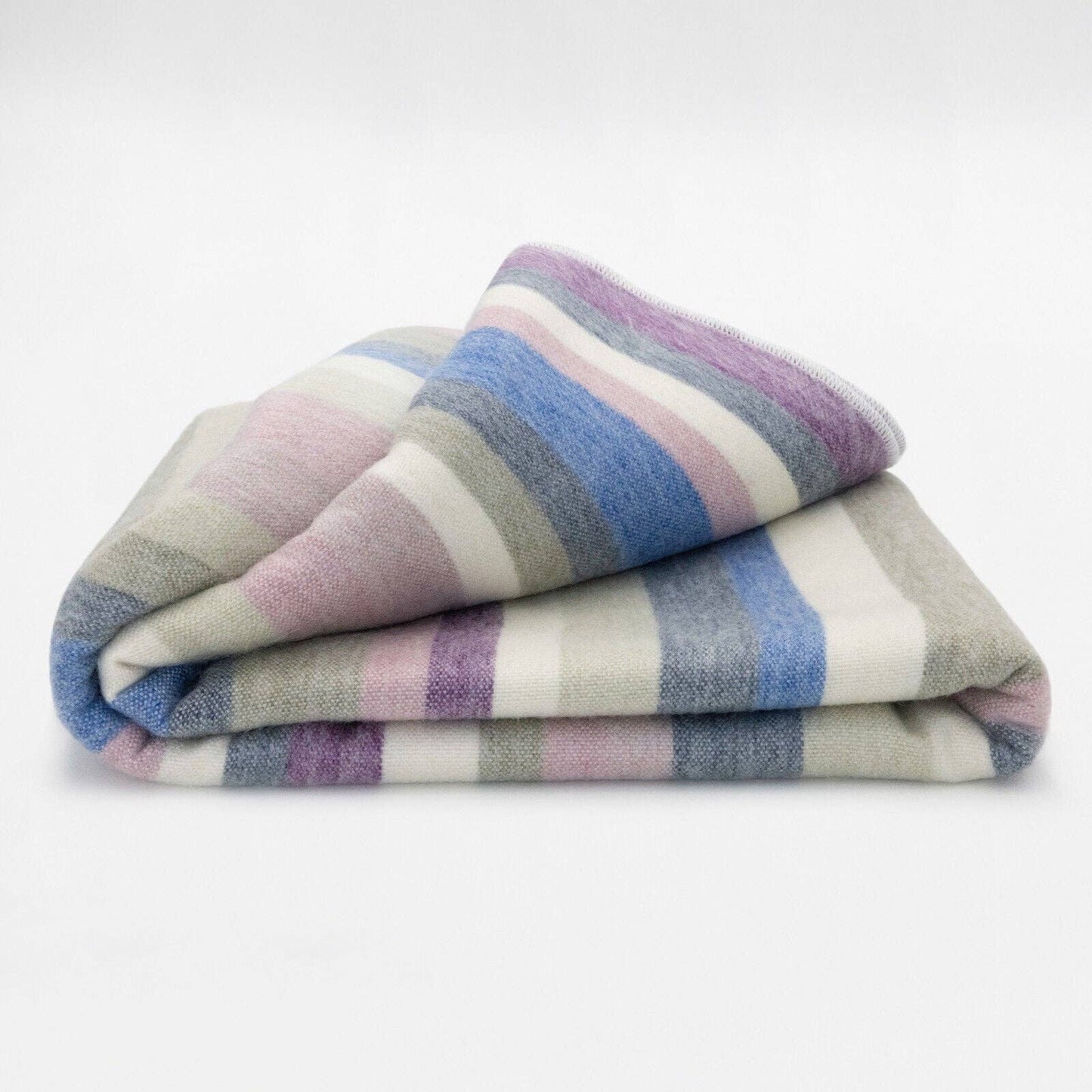Yunga - Queen-Sized Baby Alpaca Wool Throw Blanket/Sofa Cover - 95 x 65 in - Pastel Dreams - Soft Pink/Blue/Purple Hues