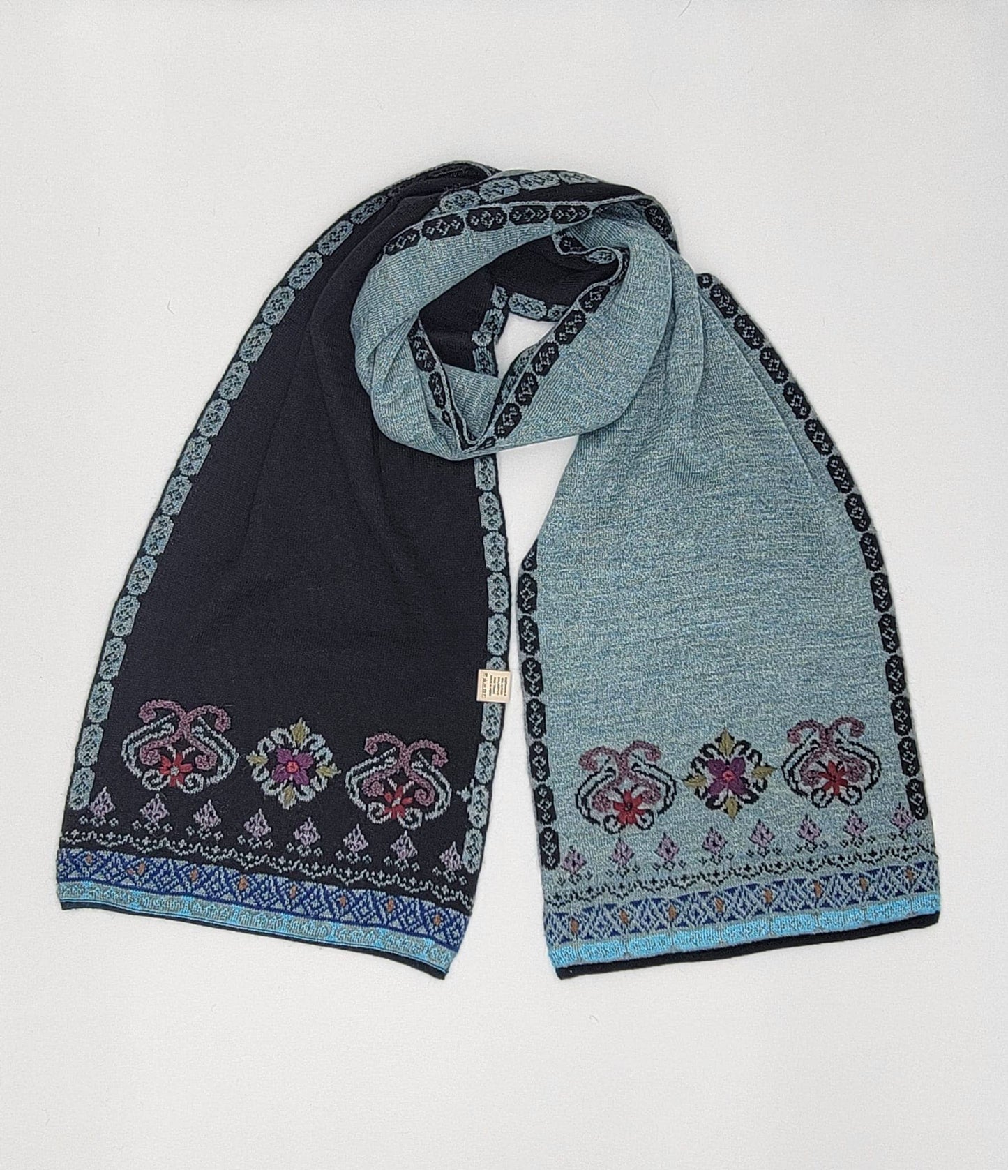 Eva Alpaca Scarf | Hand Embroidered