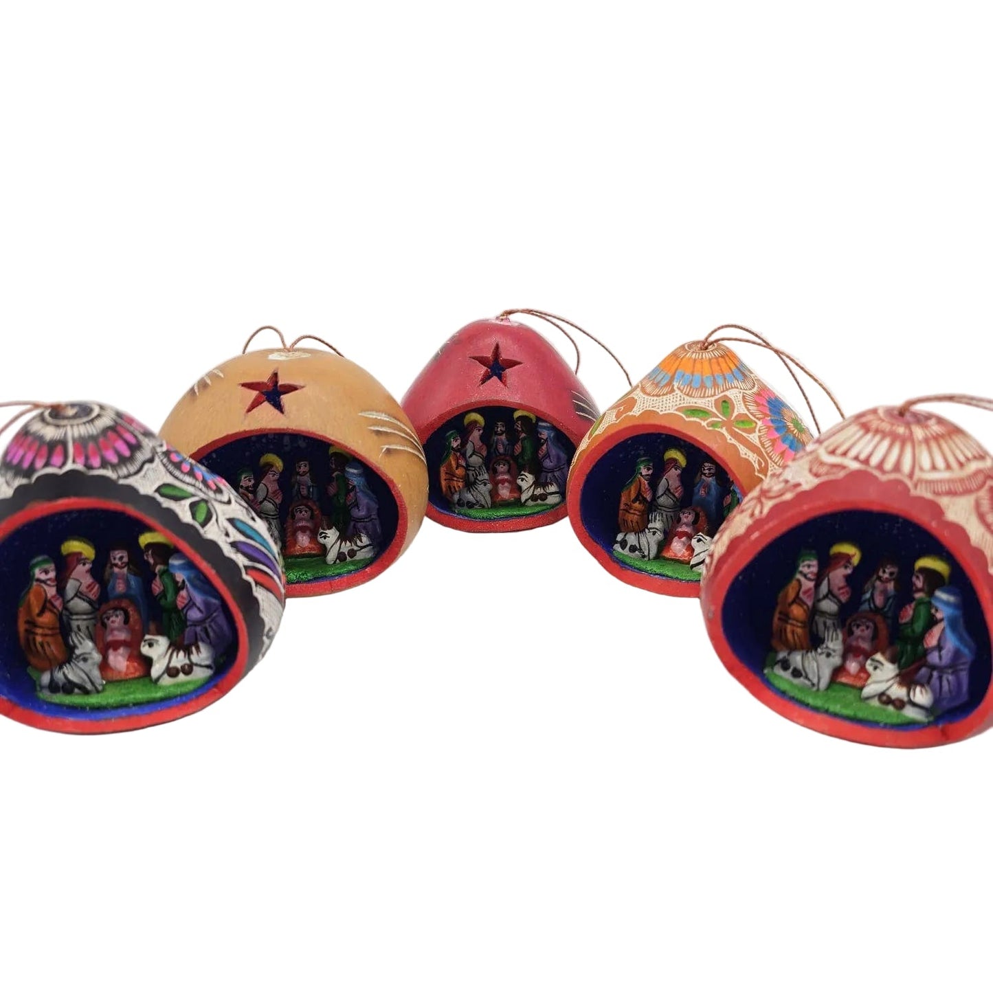 Gourd Nativity Ornament