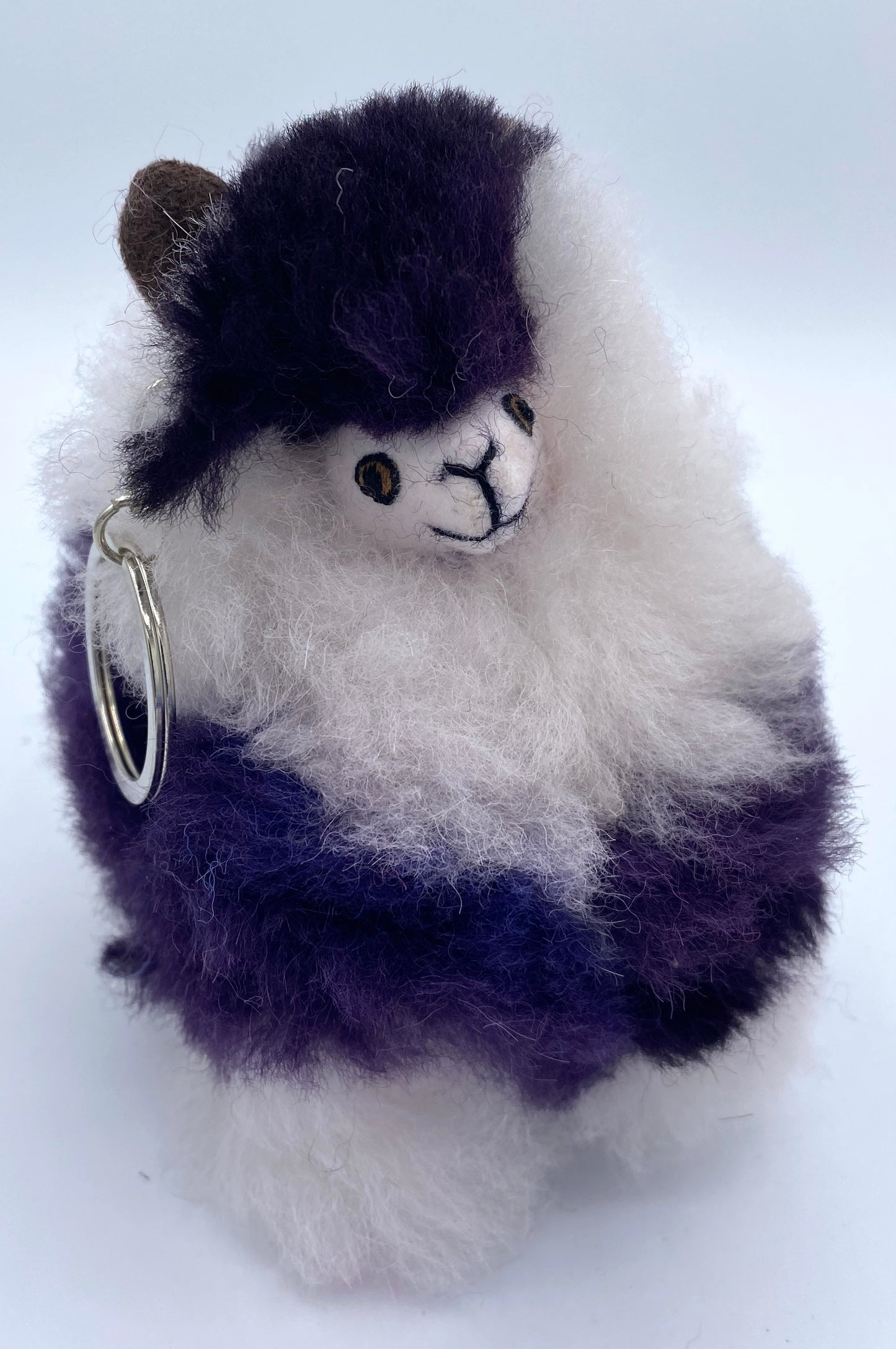 Alpaca Fur Figure Keychain - 4.5” - Color Multi