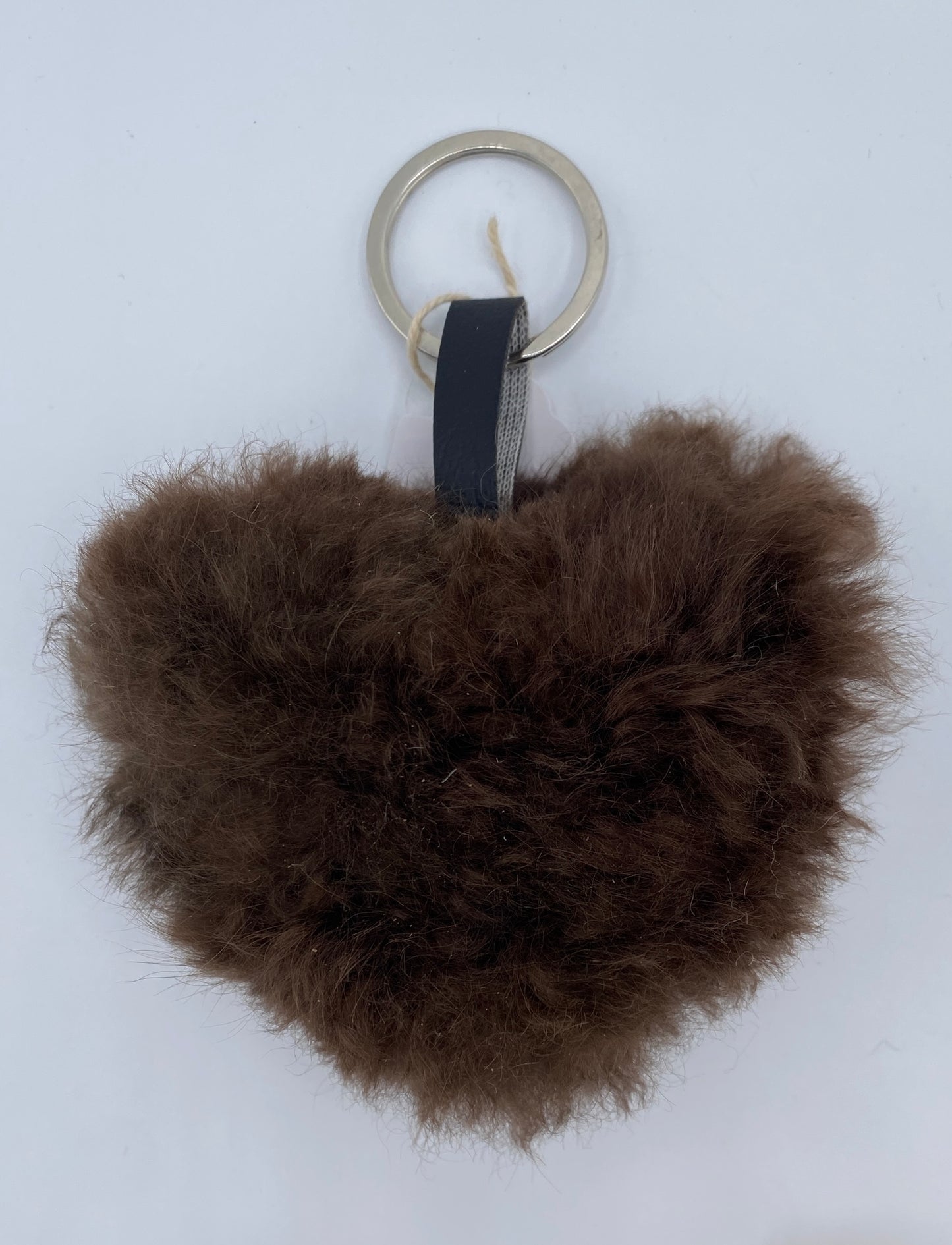 Heart Shaped 100% Baby Alpaca Keychain Mixed Colors 4"