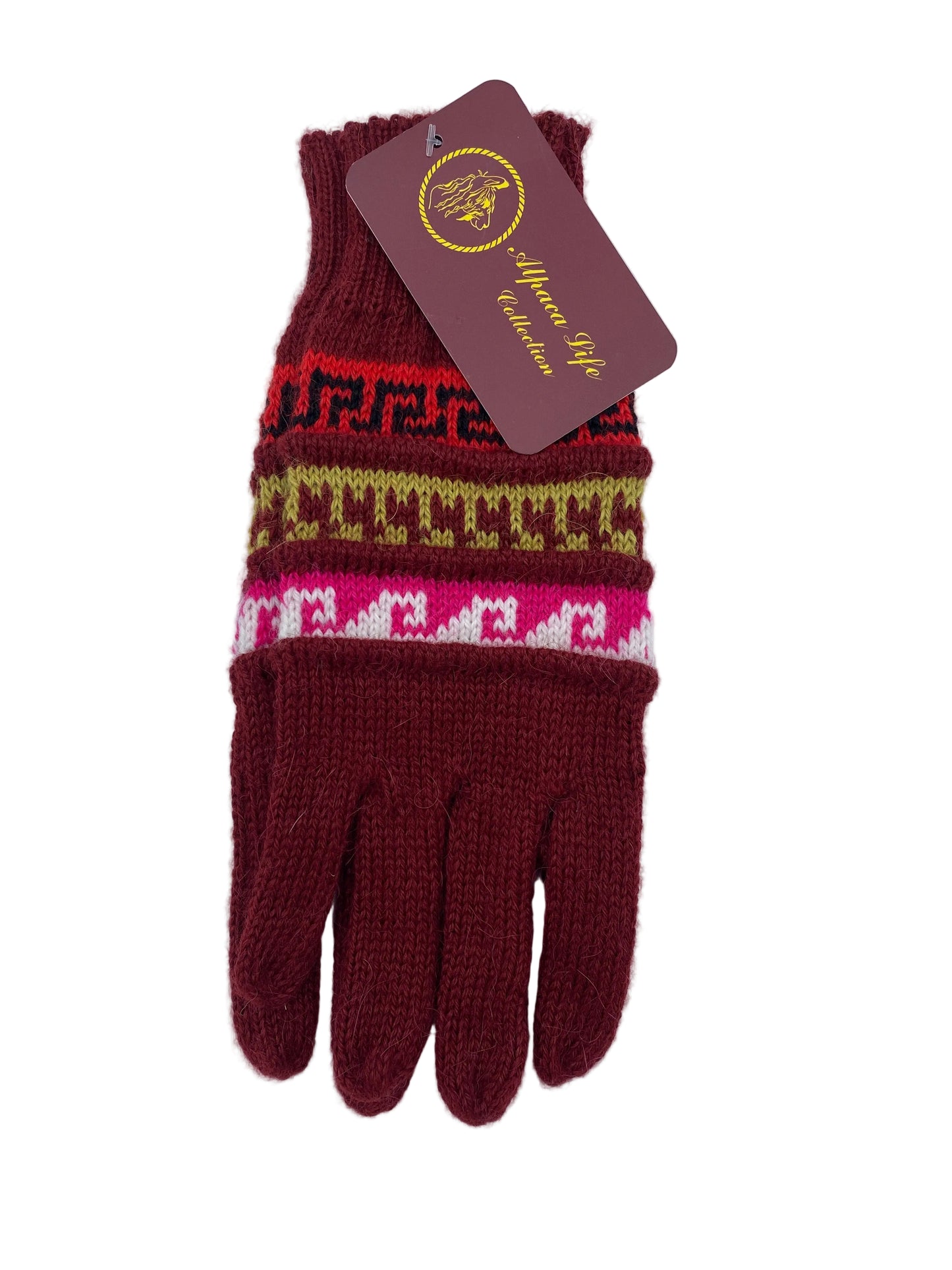 Multi Colored Alpaca Gloves