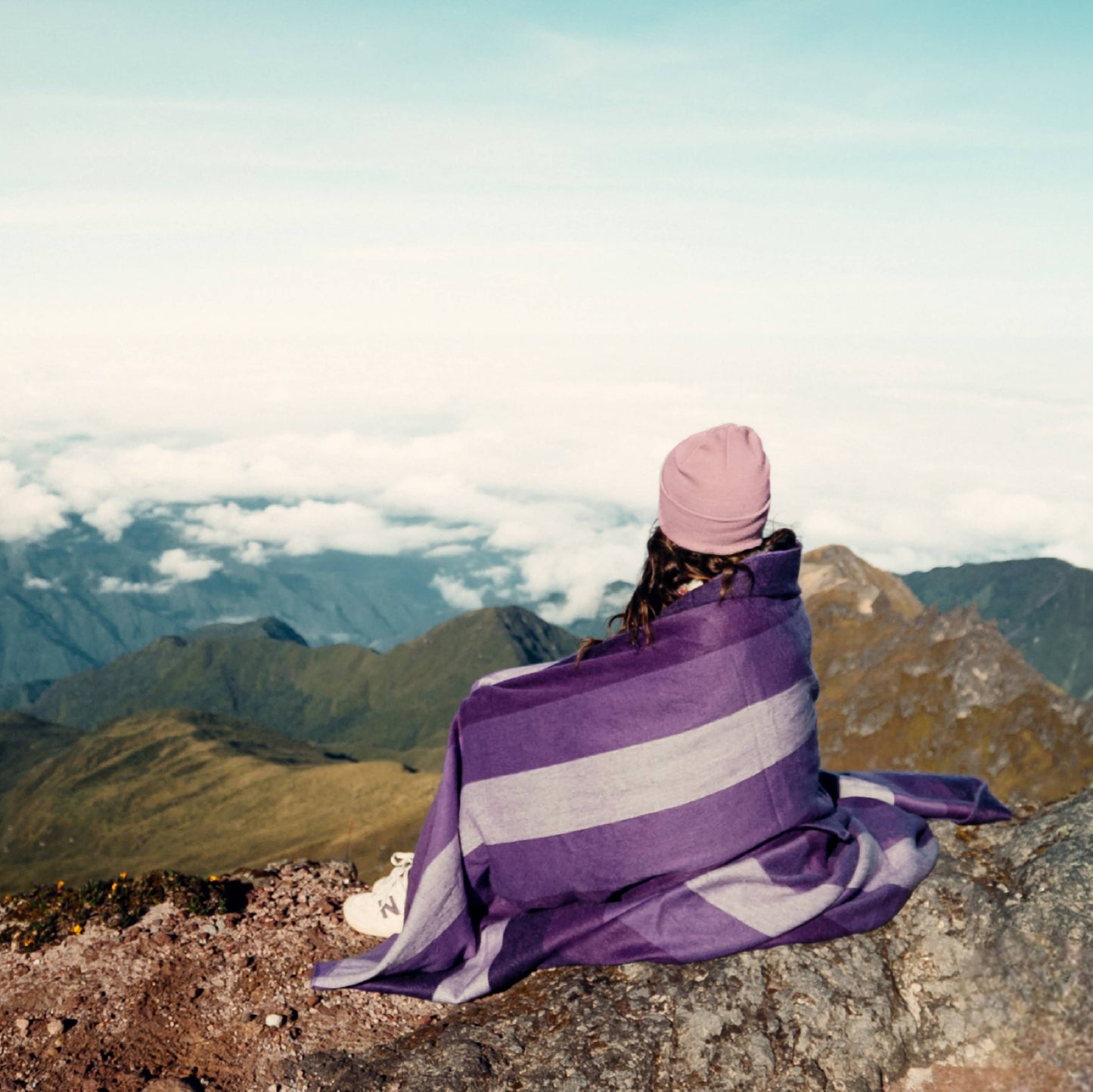 Morado - Alpaca Wool Throw Blanket