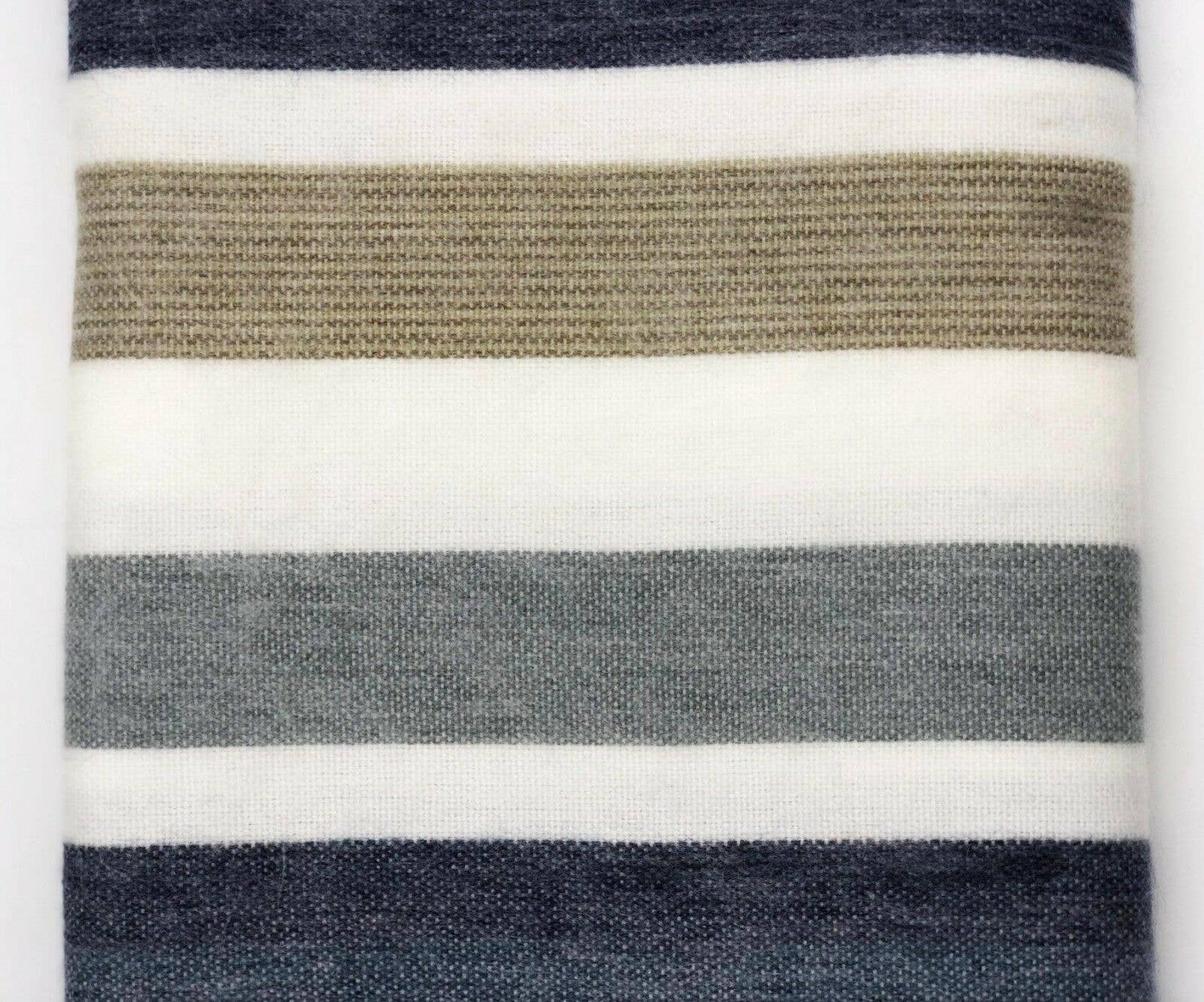 Soft & Warm Baby Alpaca Wool Blanket - Queen 90" x 65" - Striped Pattern