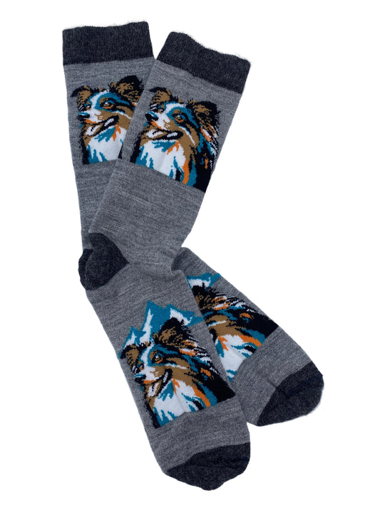Australian Shepherd Alpaca Sock