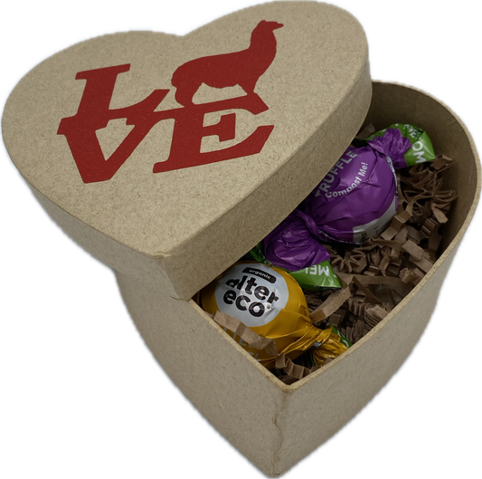 Small Heart Box w/ Alter Ego Truffles - 5" L x 4-1/2" W x 2" H