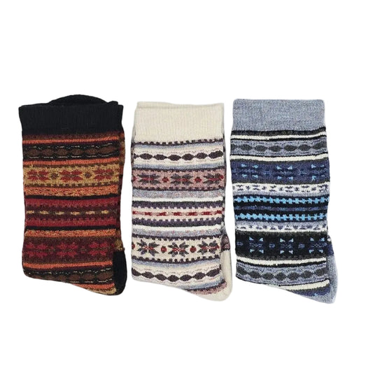 Fair Isle Full Cushion Alpaca Socks