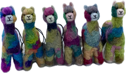 Felt Alpaca Figure - Confetti