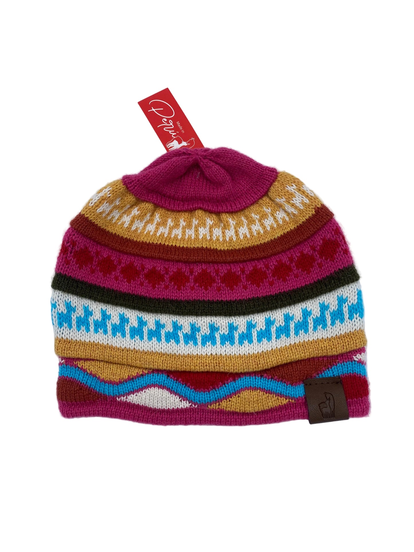Waves and Stripes Alpaca Beanie