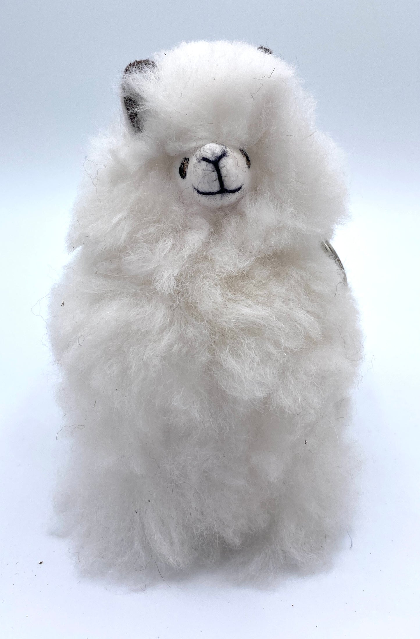 Alpaca Fur Figure Keychain - 4.5” - Natural