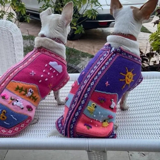 Peruvian Dog Zip-up Sweater
