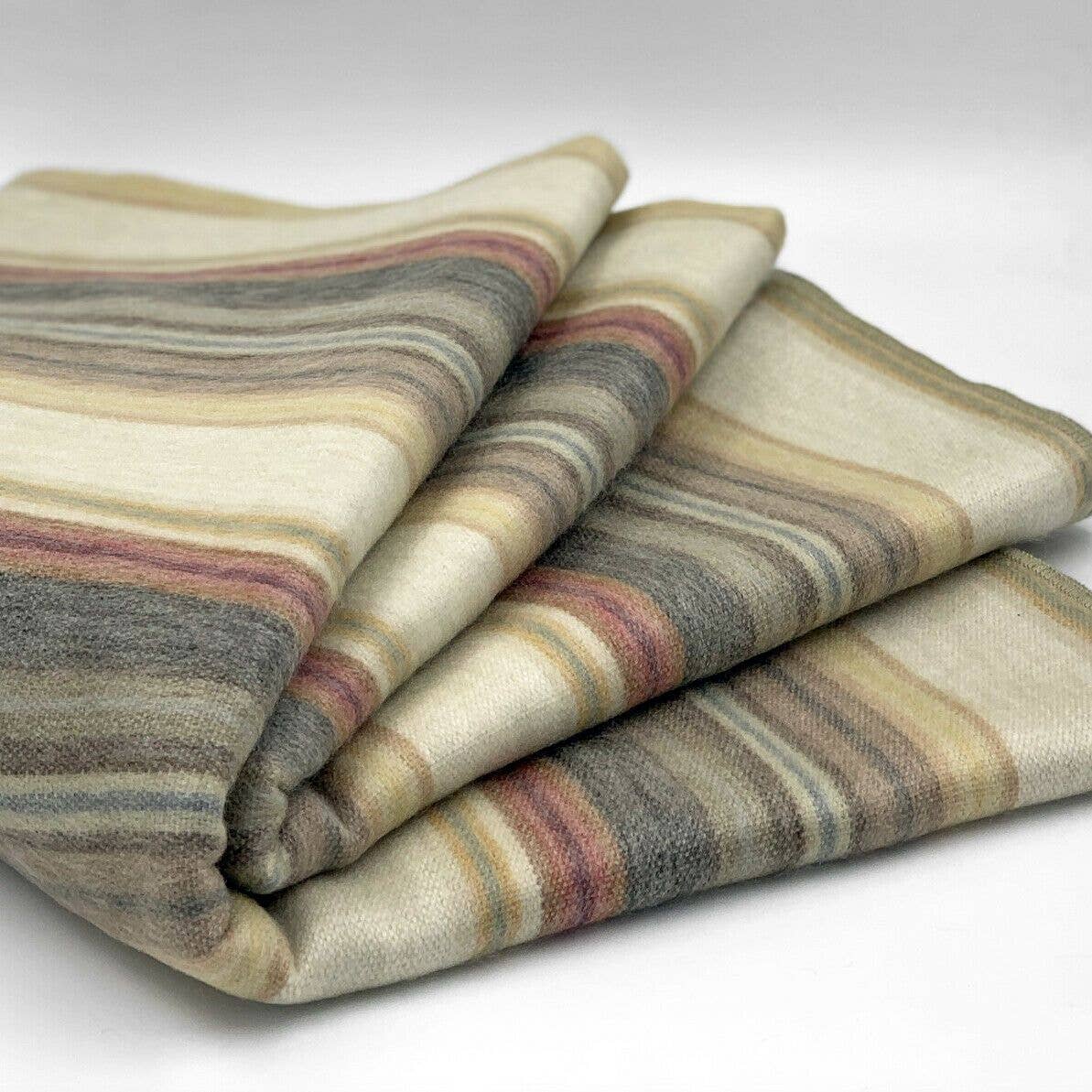 Soft & Warm Baby Alpaca Wool Blanket - Queen 95" x 67" - Earth Tones