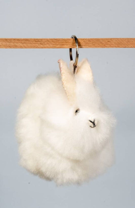 Alpaca Fur Bunny Keychain