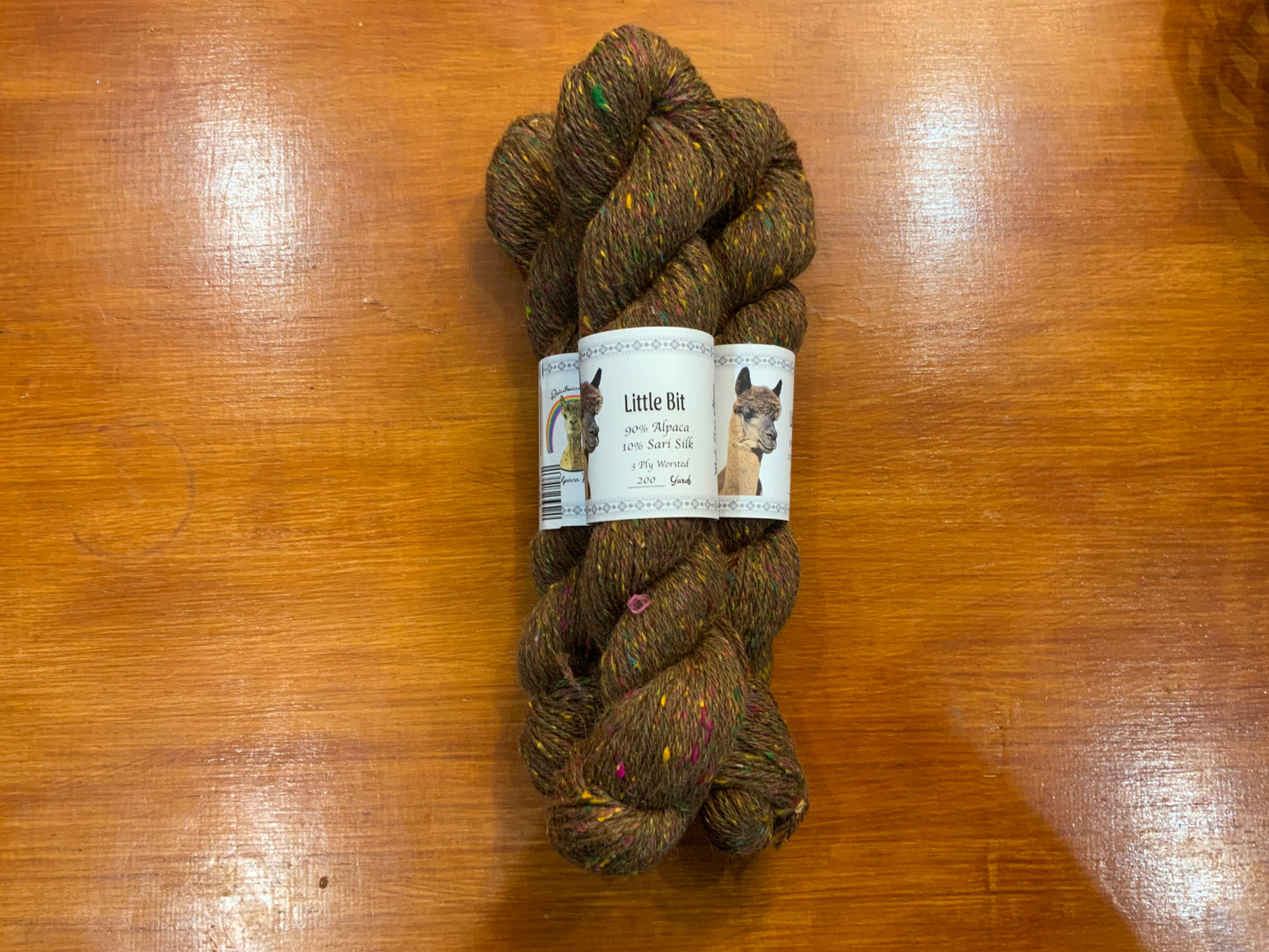 Little Bit 3ply worsted 10% sari silk %90 Alpaca
