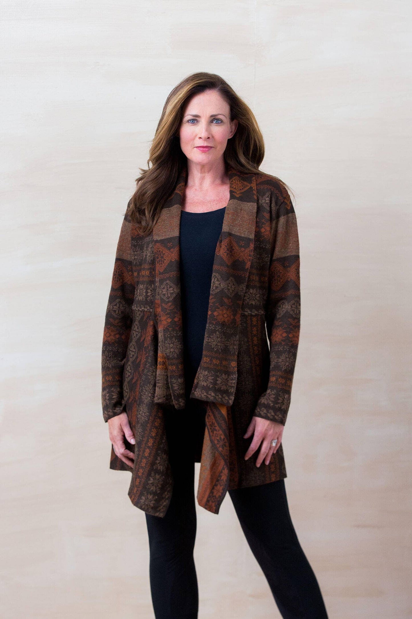 Ladies Brown Fantasy Cardigan