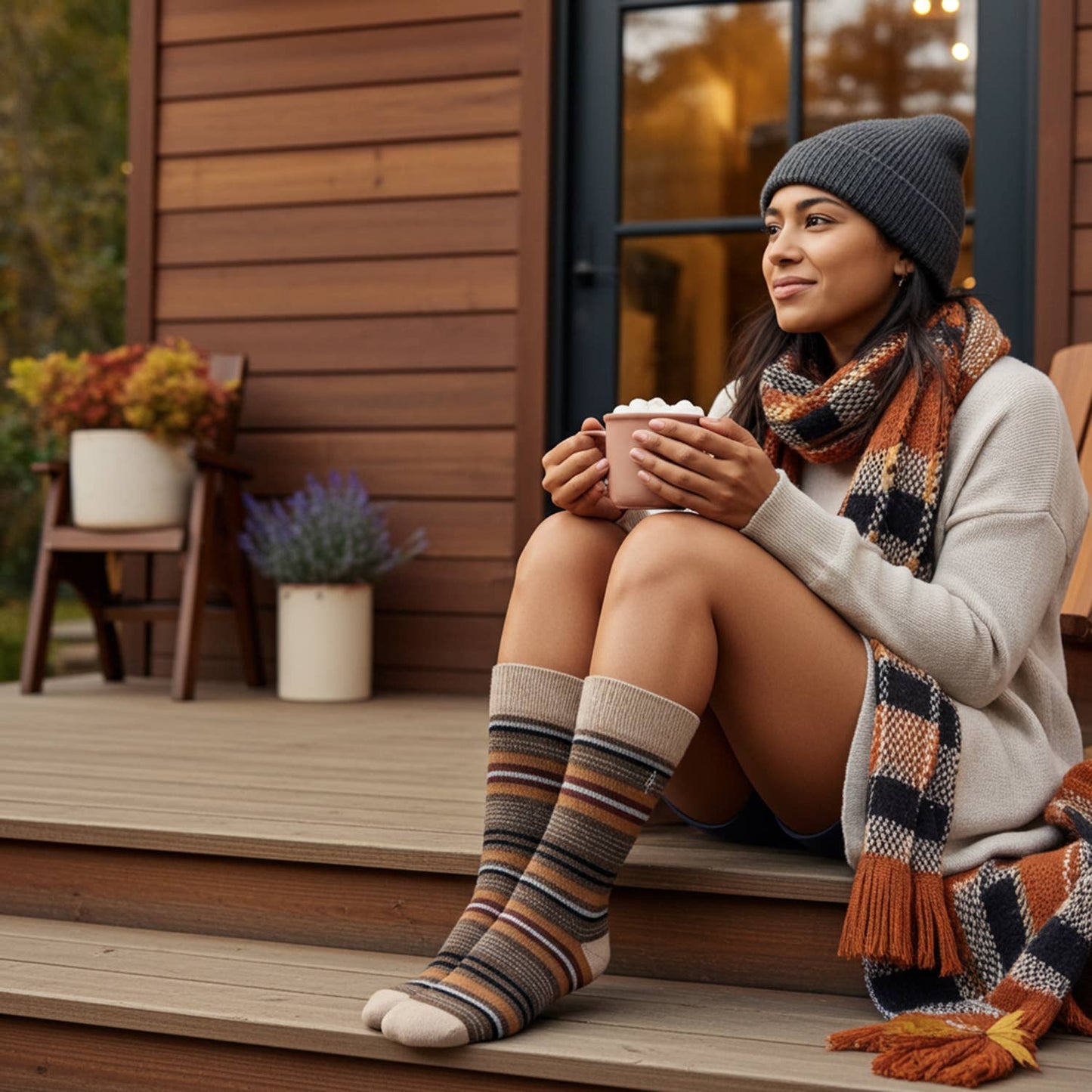 Tierra Stripped Alpaca Socks