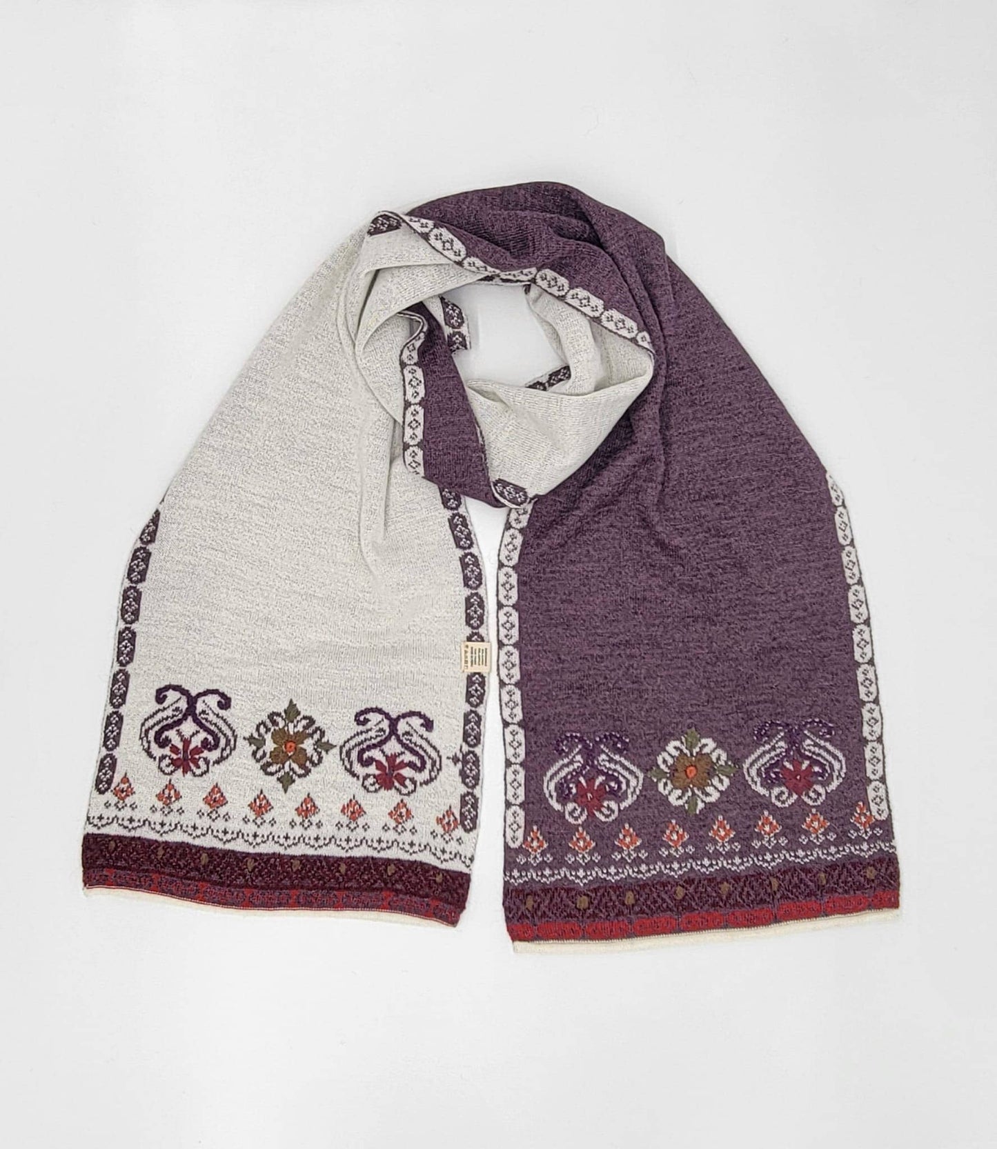 Eva Alpaca Scarf | Hand Embroidered