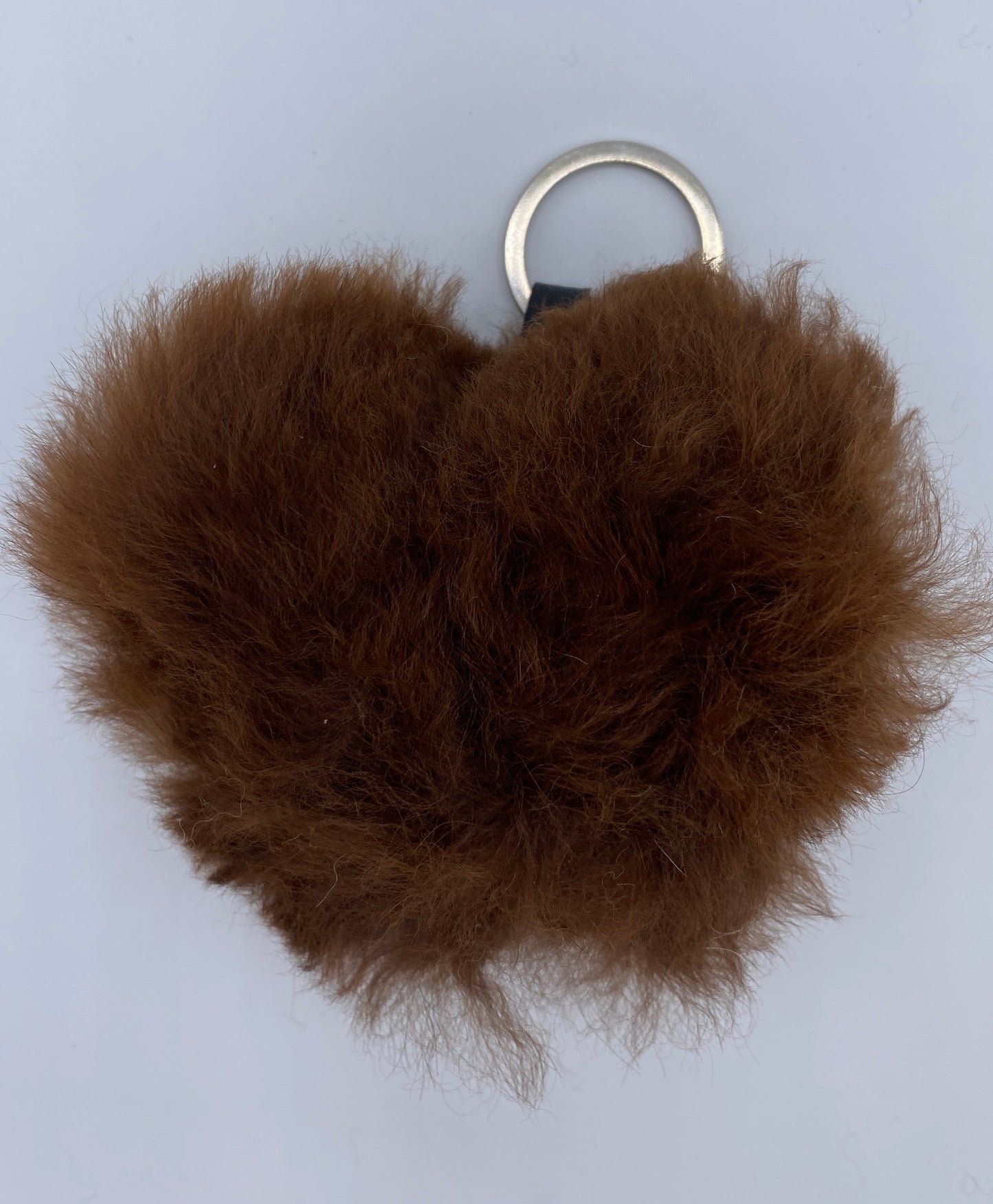 Heart Shaped 100% Baby Alpaca Keychain Mixed Colors 4"