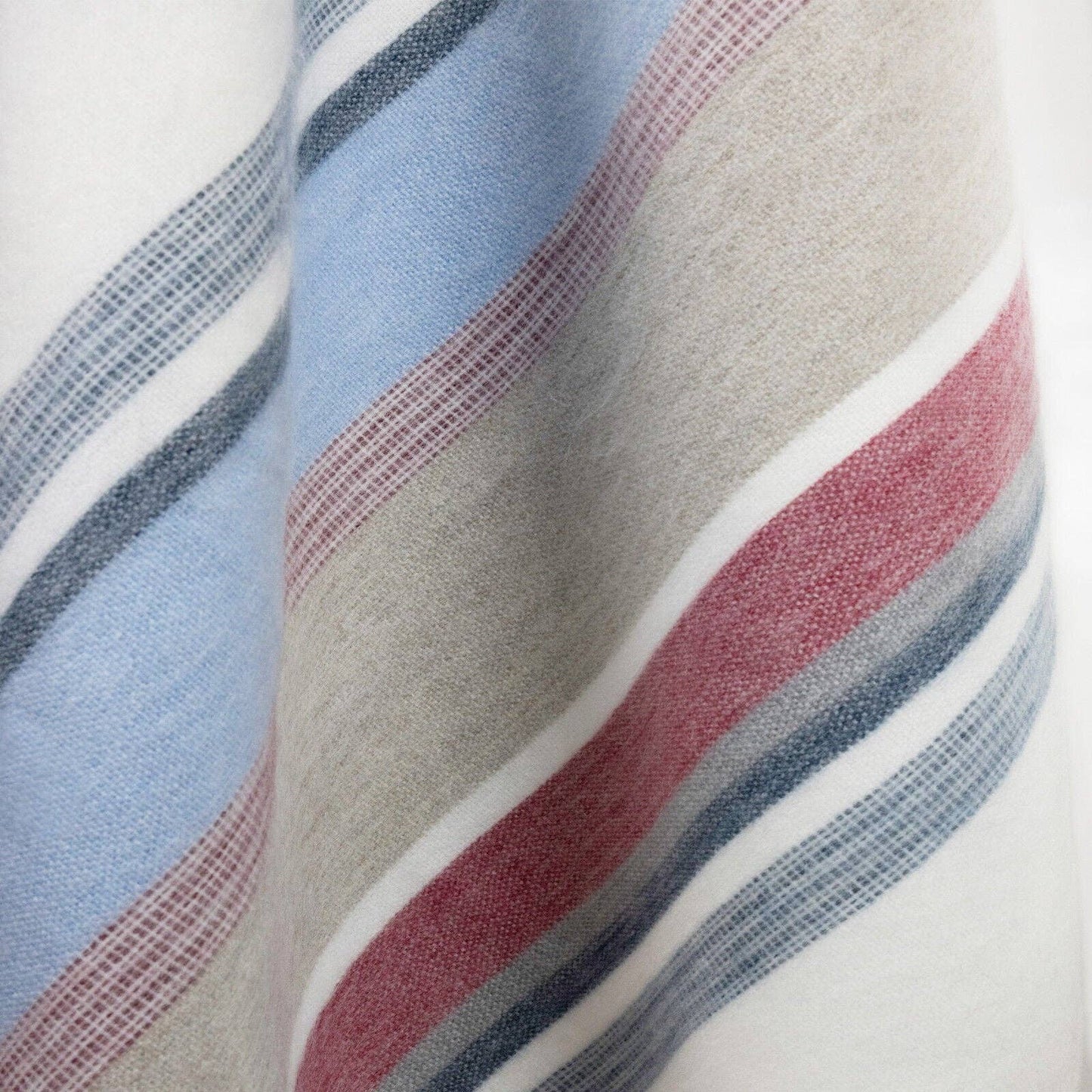 Pindo - Baby Alpaca Wool Throw Blanket / Sofa Cover - Queen 95 x 67 in - pink pastel colors