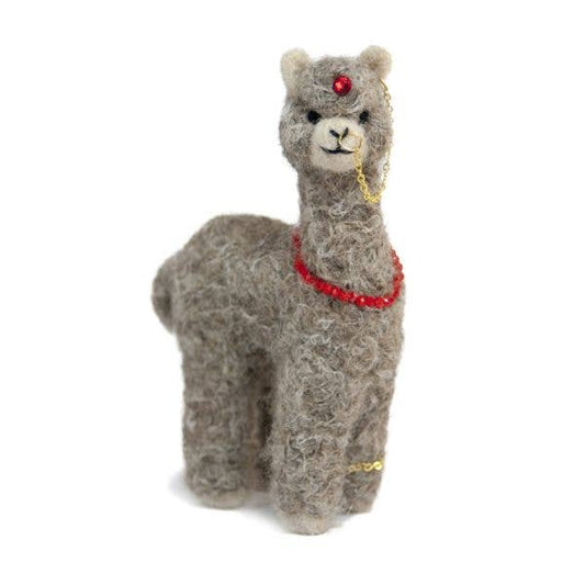 Felted Hindu Alpaca Figurine