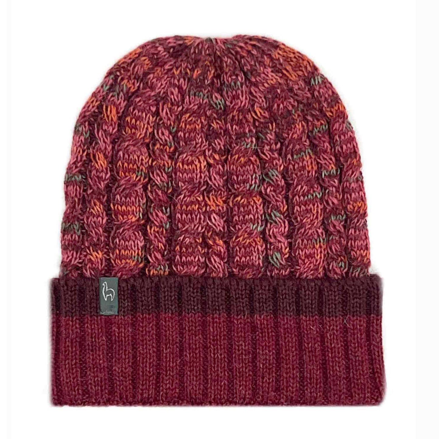 NEW! Alpaca Beanie - Braided - Scarlet