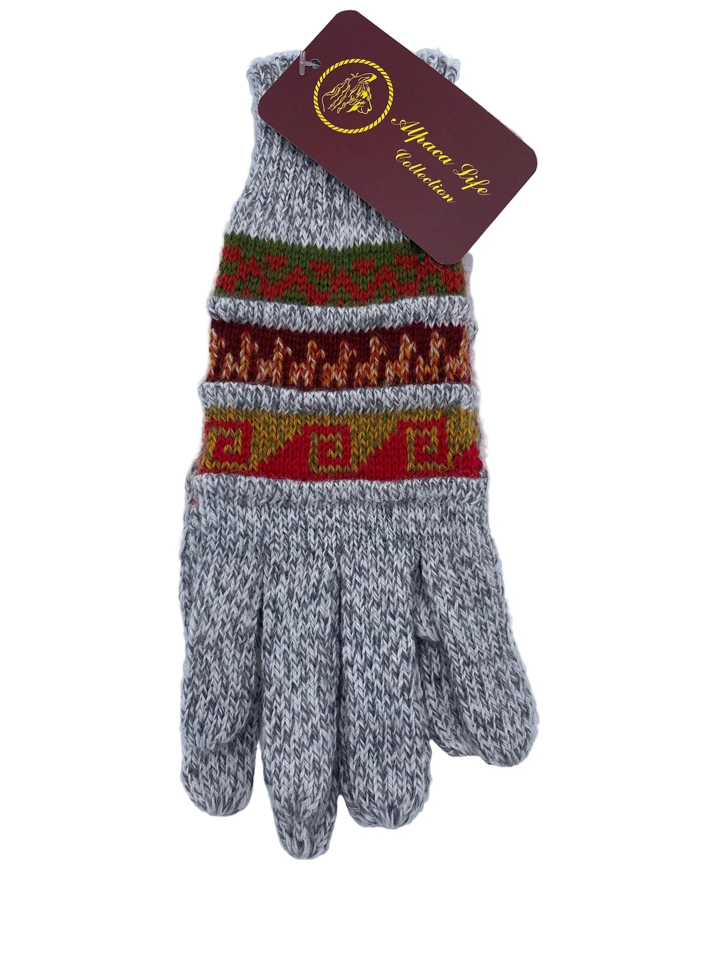 Multi Colored Alpaca Gloves