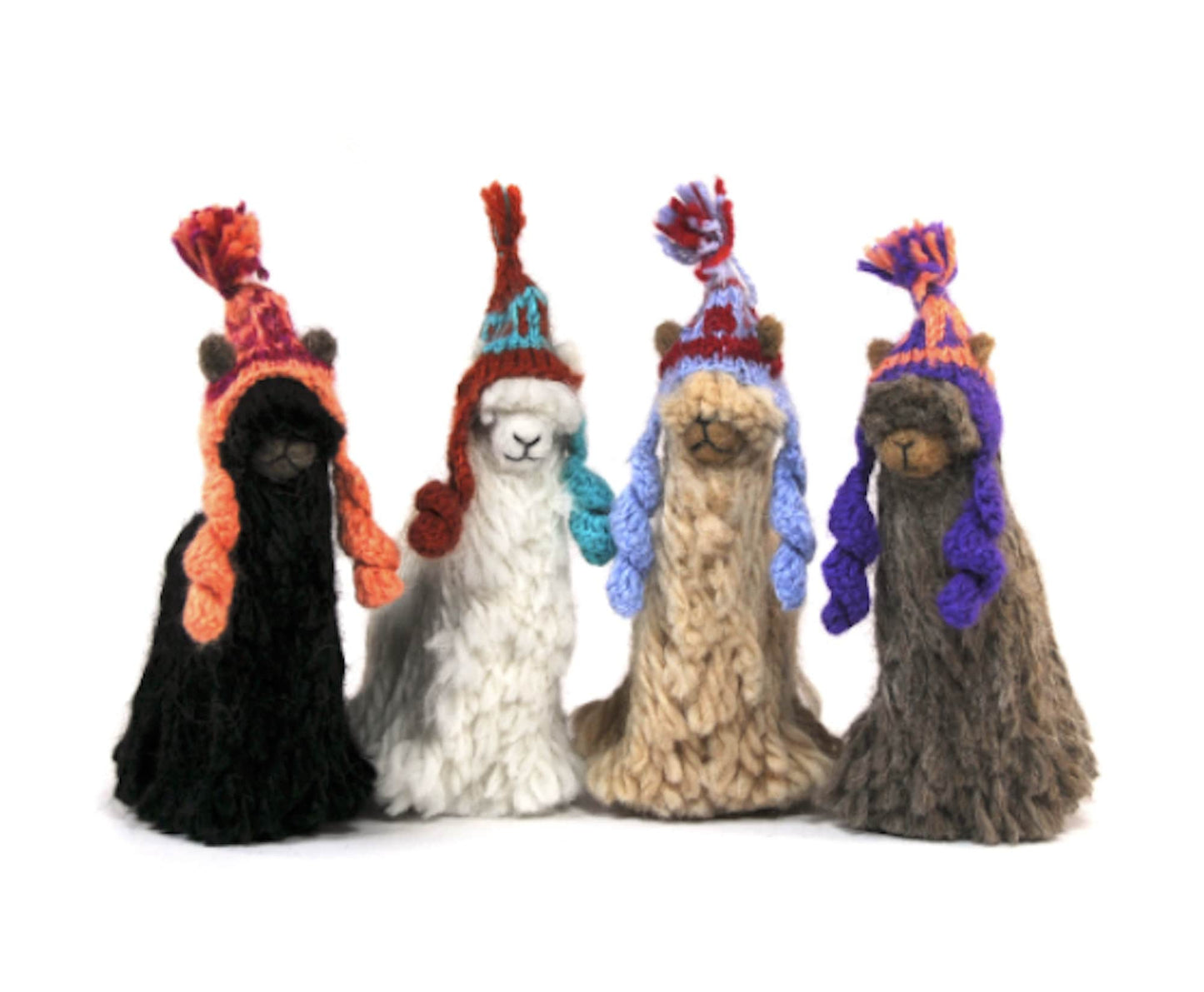 Felted Cria Suri 5.5” Alpaca Decor: Handmade Sculpture