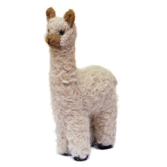 Felted Papa 8” Huacaya Alpaca Decor: Handmade  Sculptures