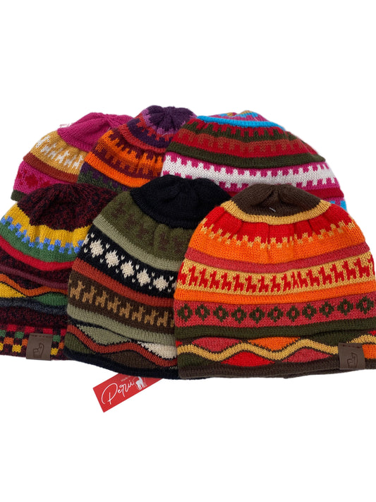 Waves and Stripes Alpaca Beanie