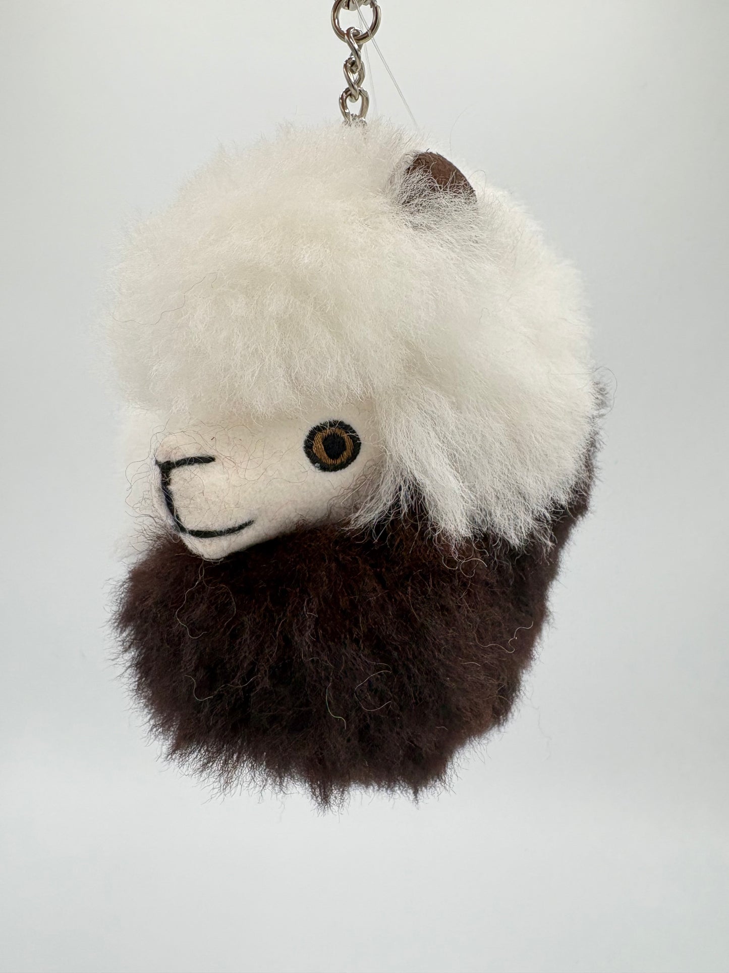 Alpaca Fur Figure PomPom Keychain