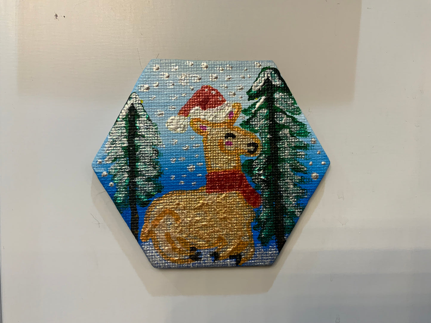 “An Alpaca Christmas” -Mini Magnetic Painting