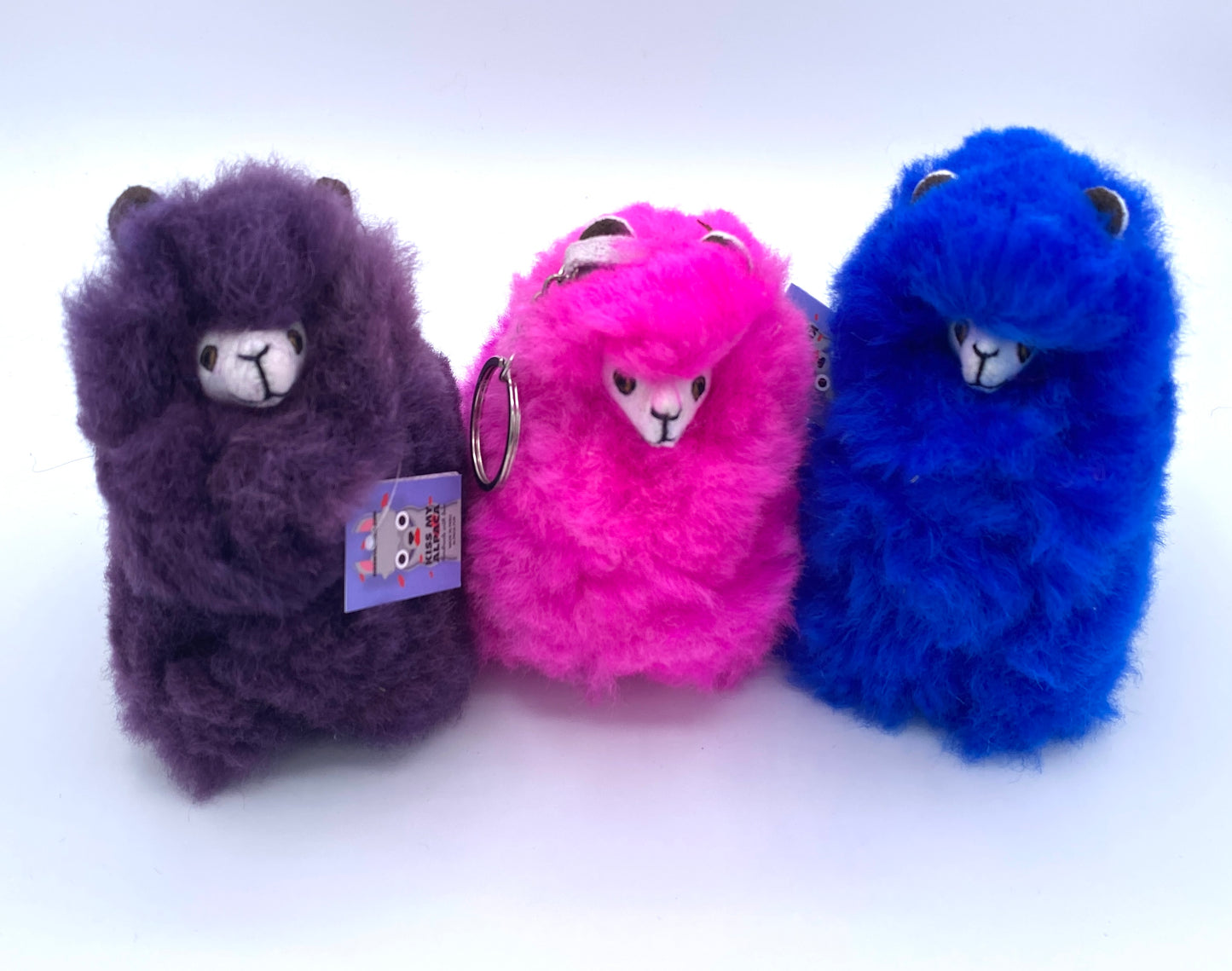 Alpaca Fur Figure Keychain - 4.5” - Color