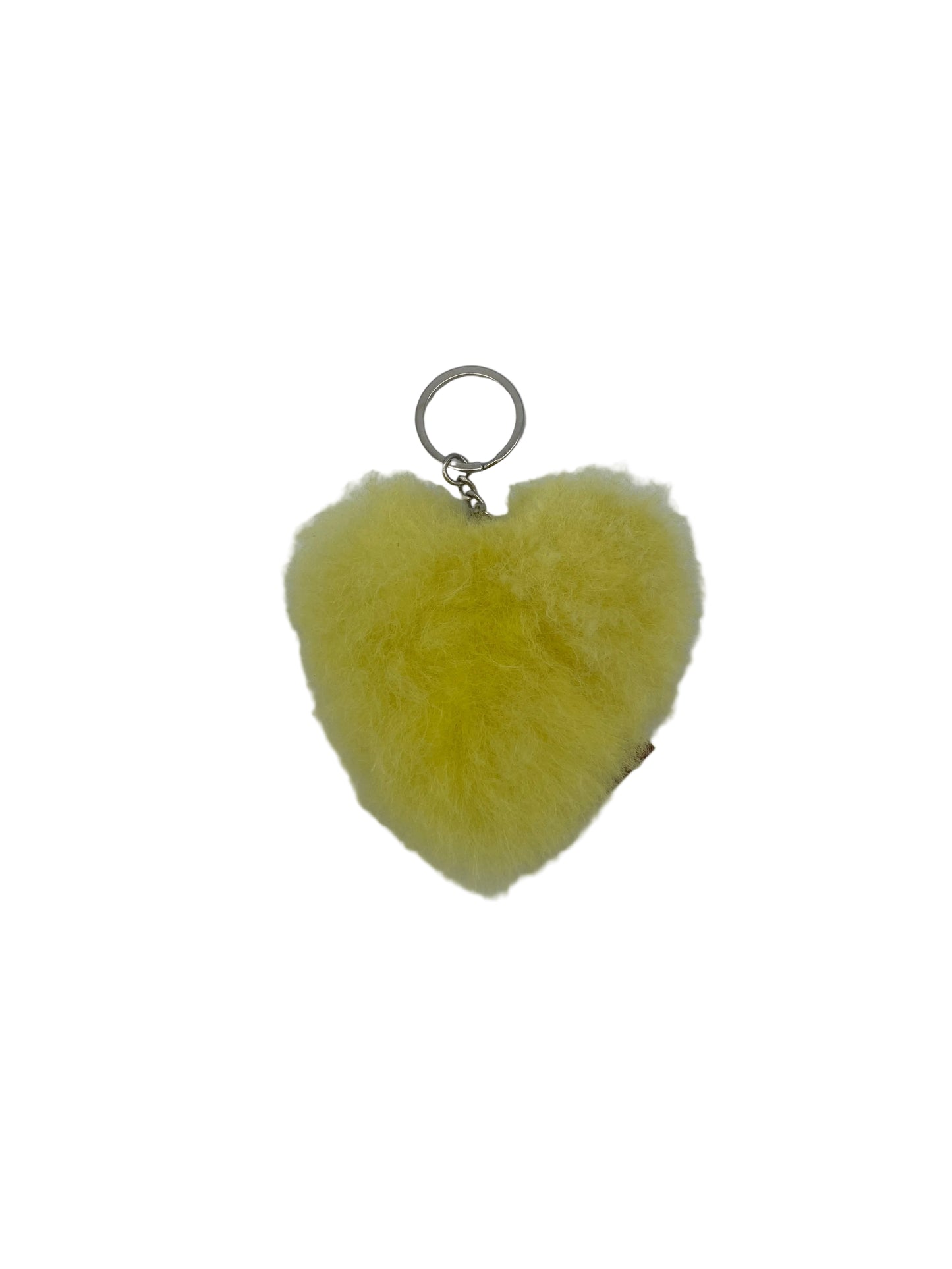 Alpaca Fur Heart Keychain