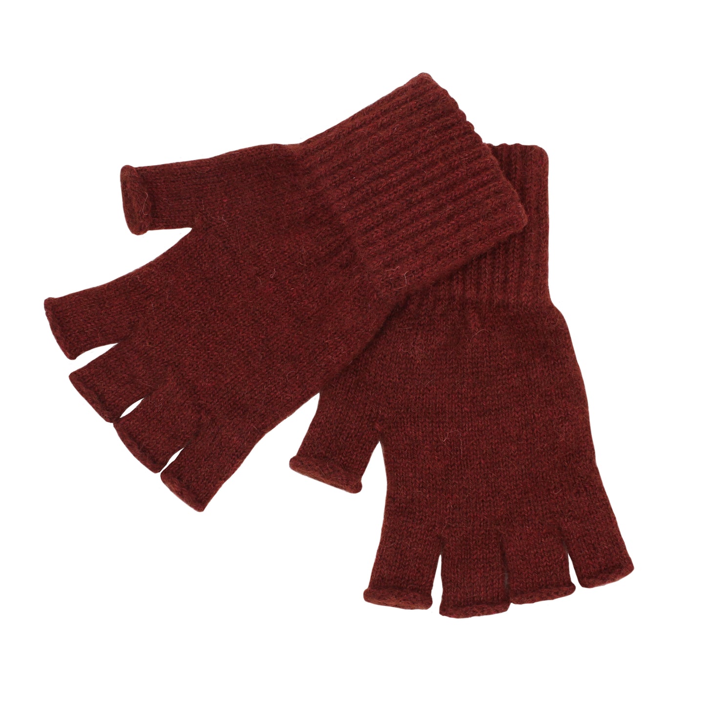 Bold Fingerless Alpaca Gloves