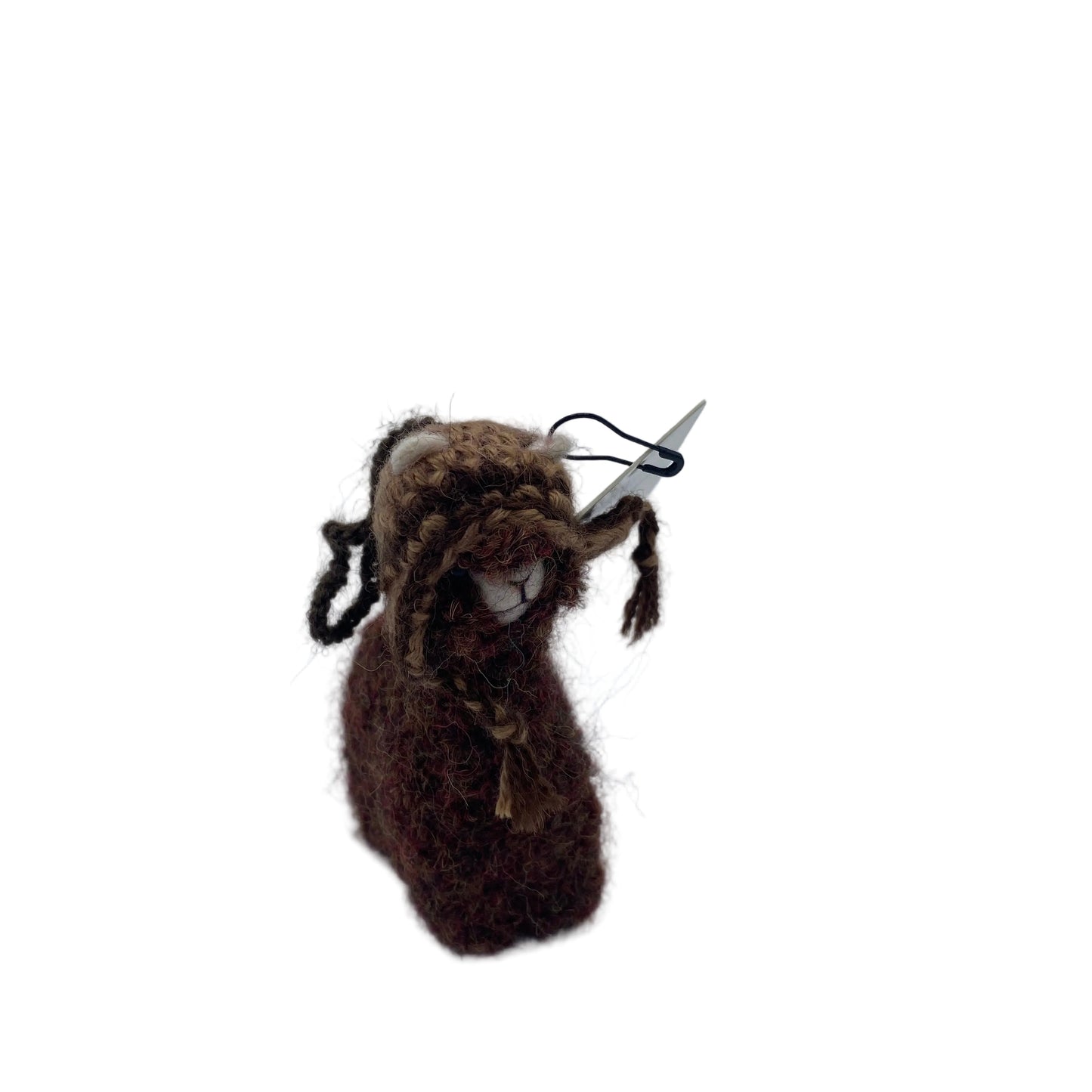 Needle Felted Alpaca Figure