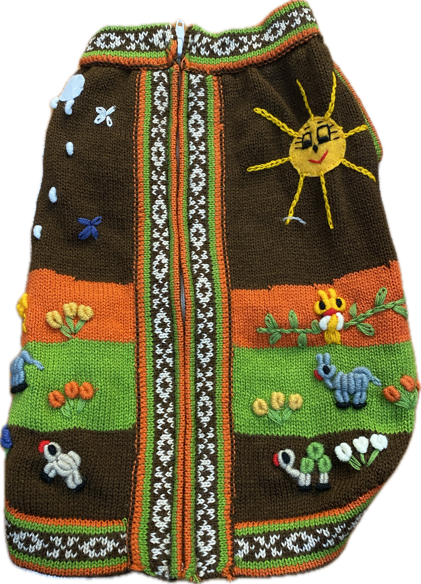 Peruvian Dog Zip-up Sweater