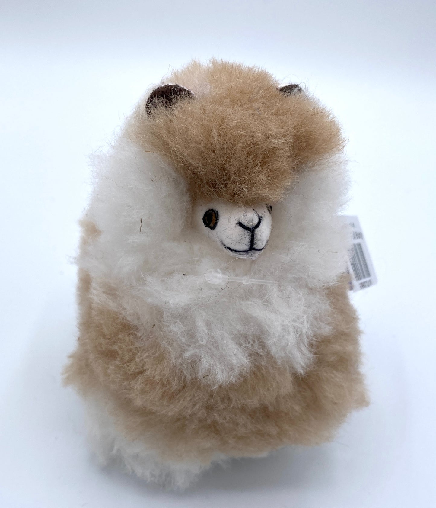 Alpaca Fur Figure Key Chain - 4.5” - Natural Multi