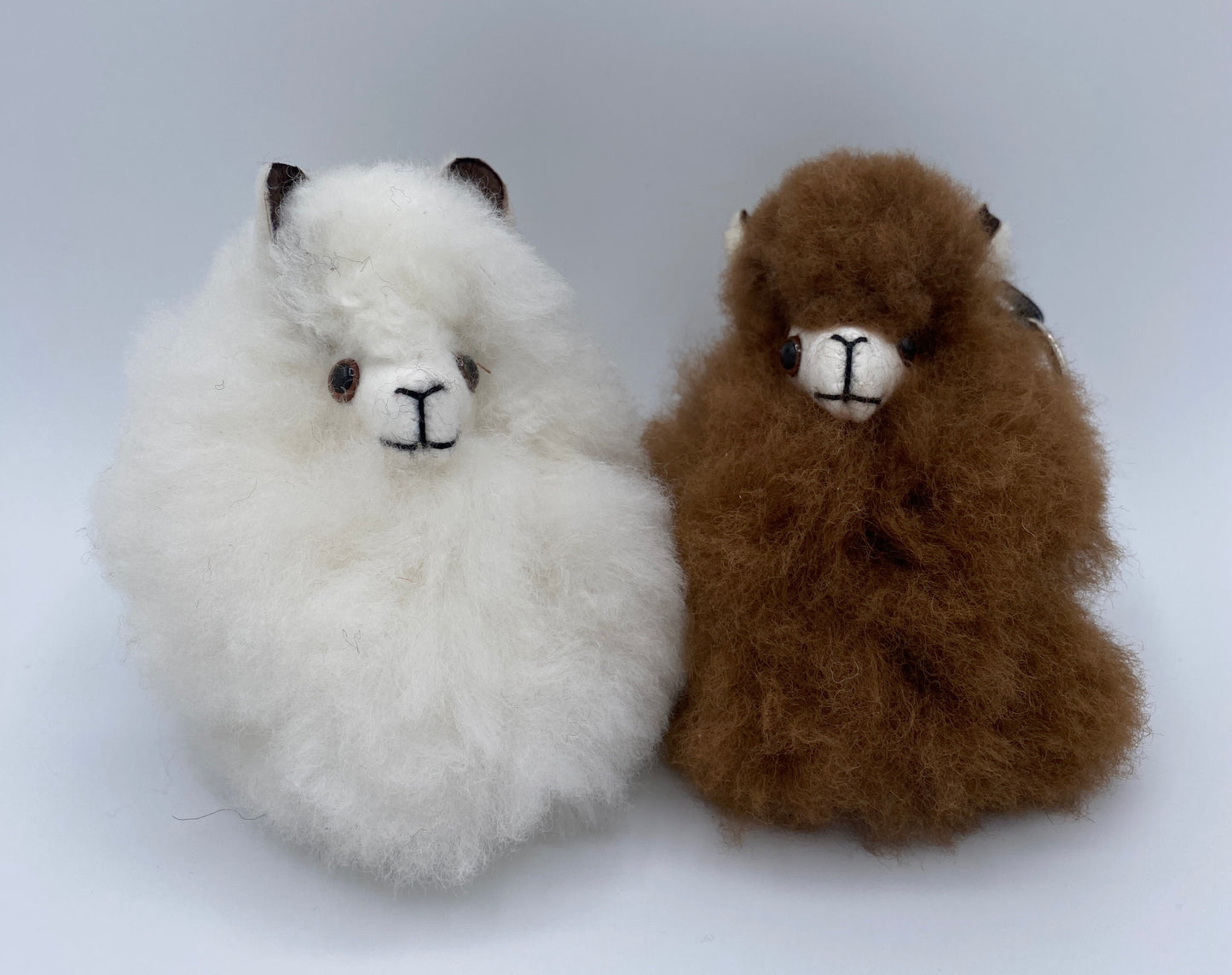 100% Baby Alpaca Keychain Mixed Colors 4" Keyring