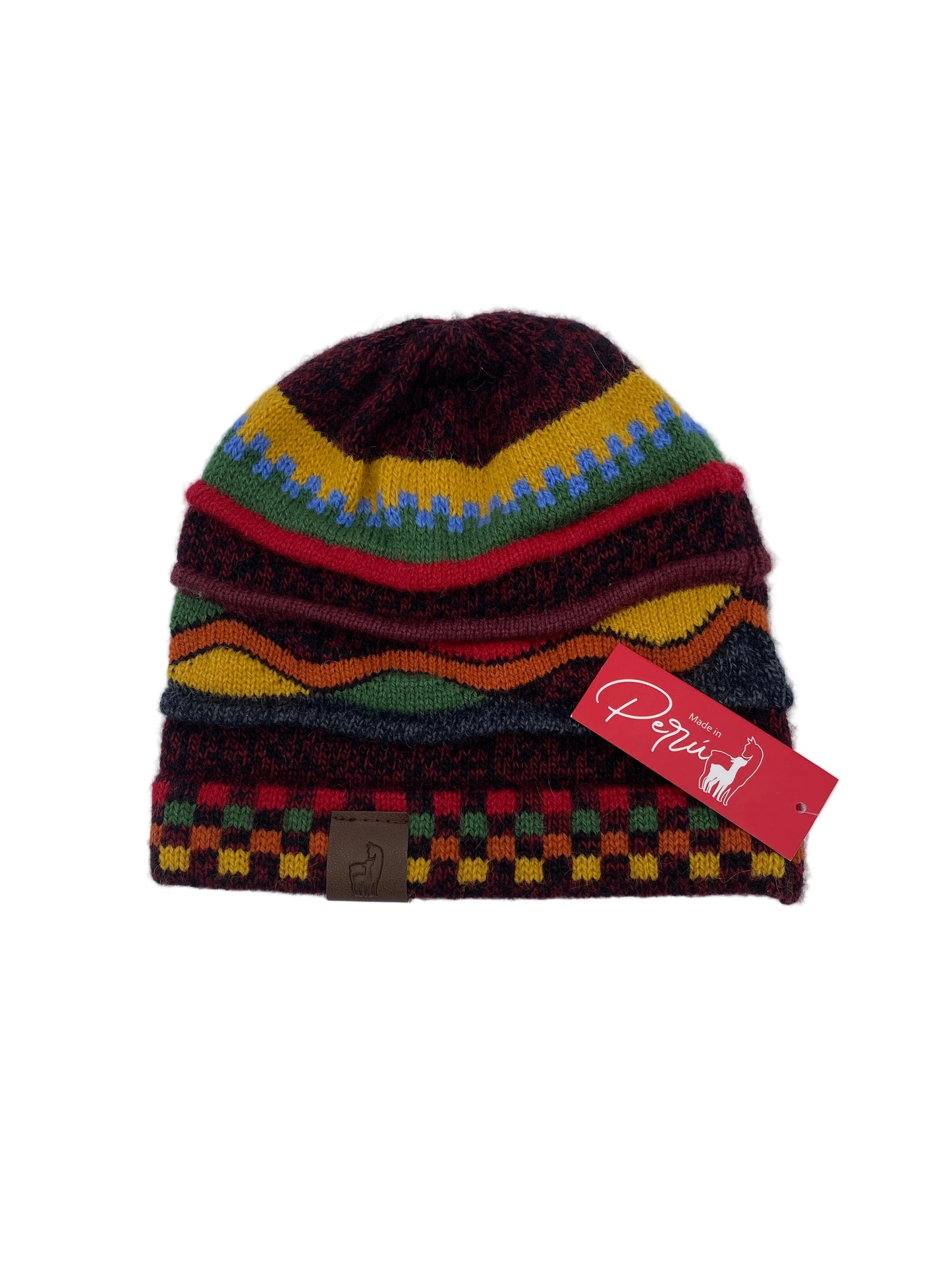 Waves and Stripes Alpaca Beanie
