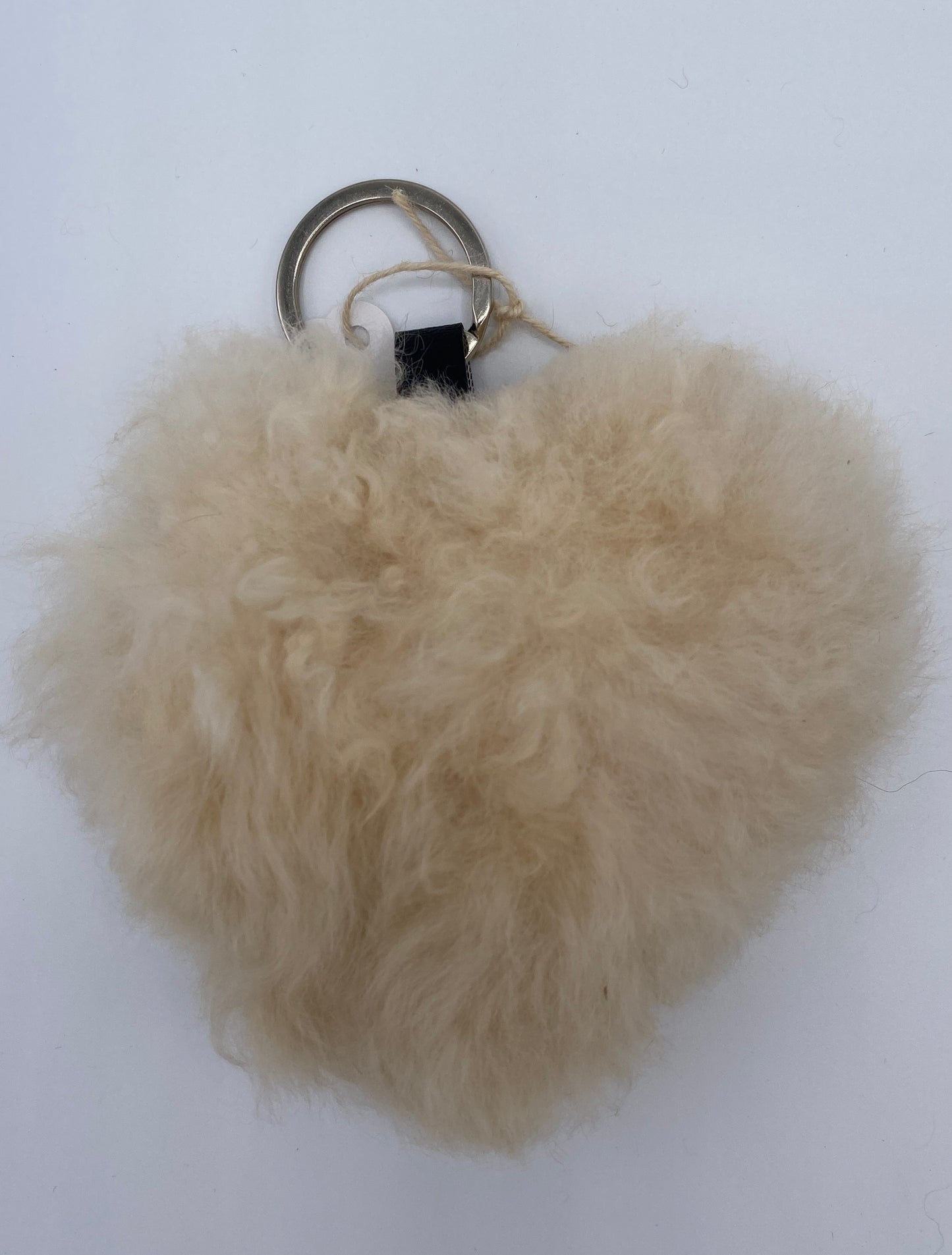 Heart Shaped 100% Baby Alpaca Keychain Mixed Colors 4"